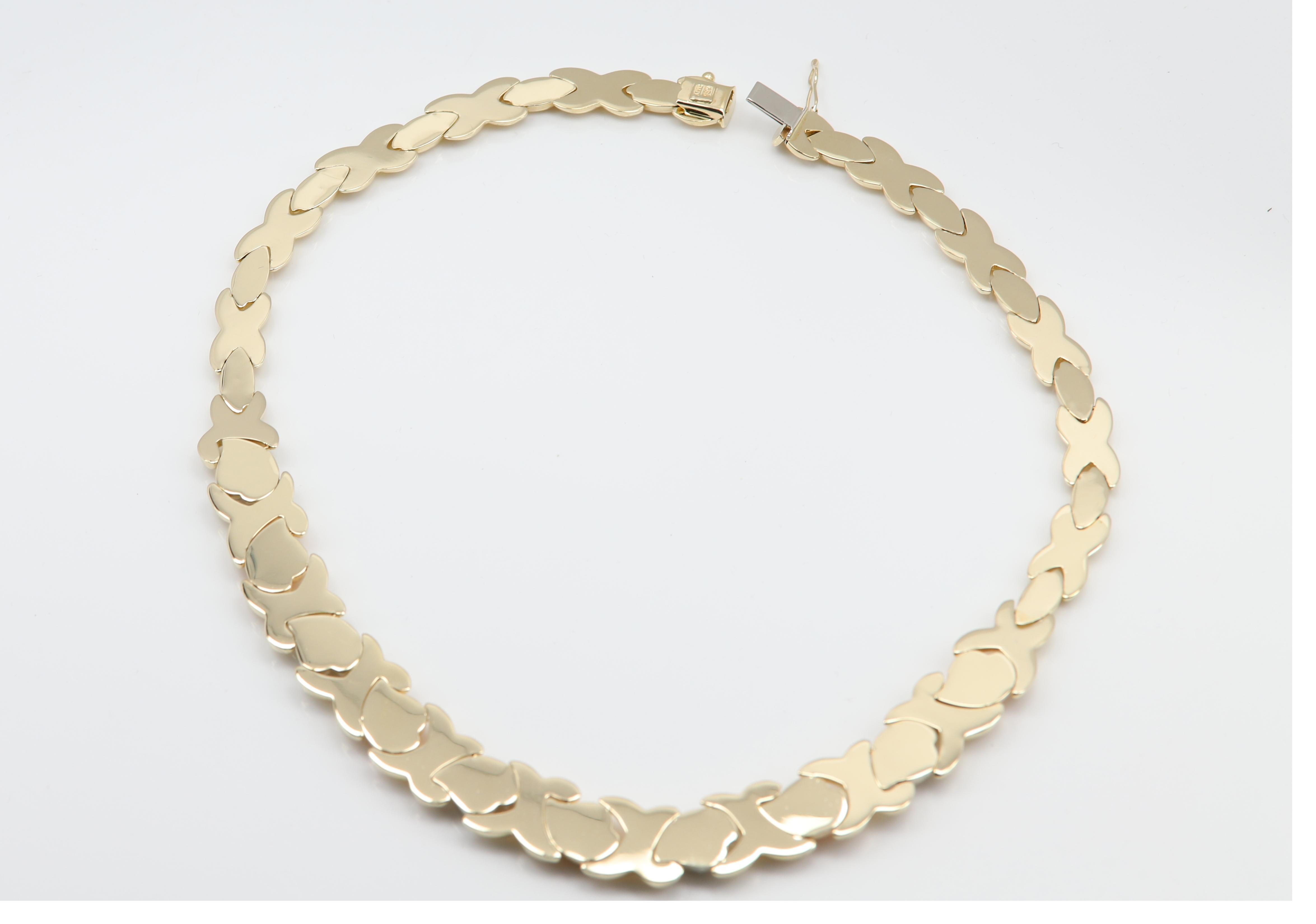 Italienische Herz-Halskette und Armband 14 Karat Multi Gold Farbe Fancy Herz Set im Angebot 2