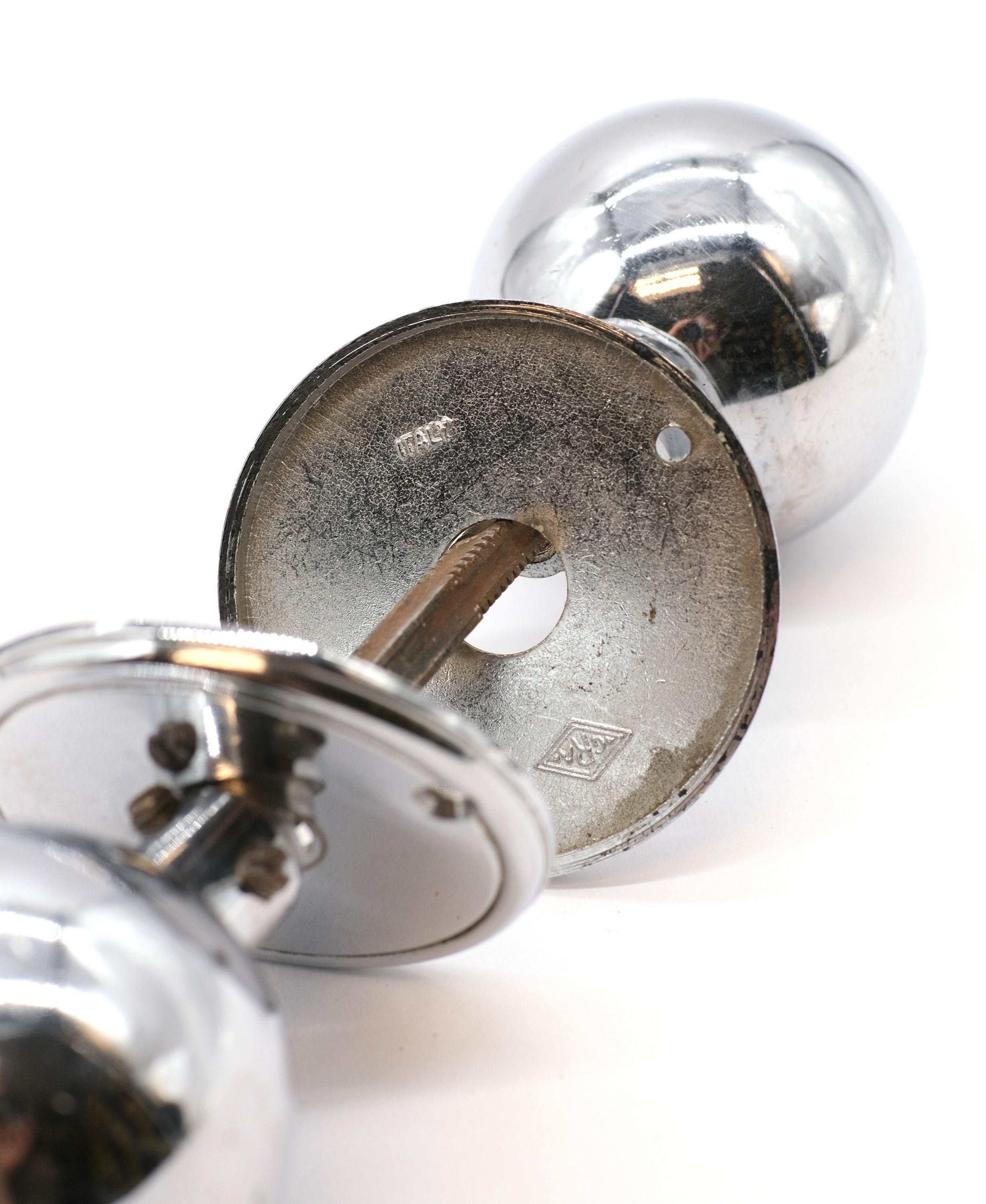 Brass Italian Heavy Chrome Ball Door Knob Set Qty Available