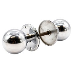 Italian Heavy Chrome Ball Door Knob Set Qty Available