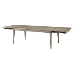 Italian Herringbone Extension Table - Grey Oak