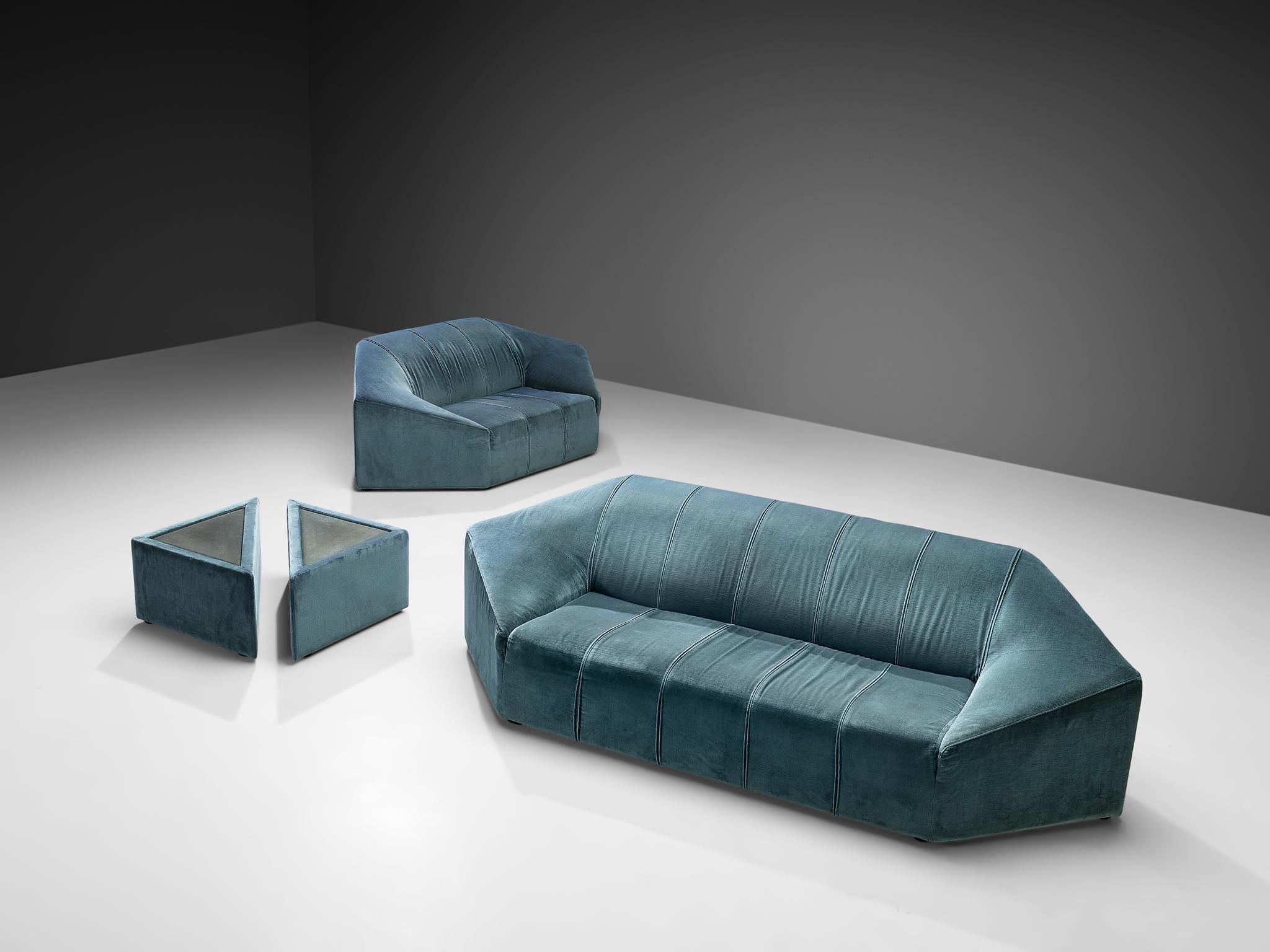 Upholstery Italian Hexagonal Shaped Sofa