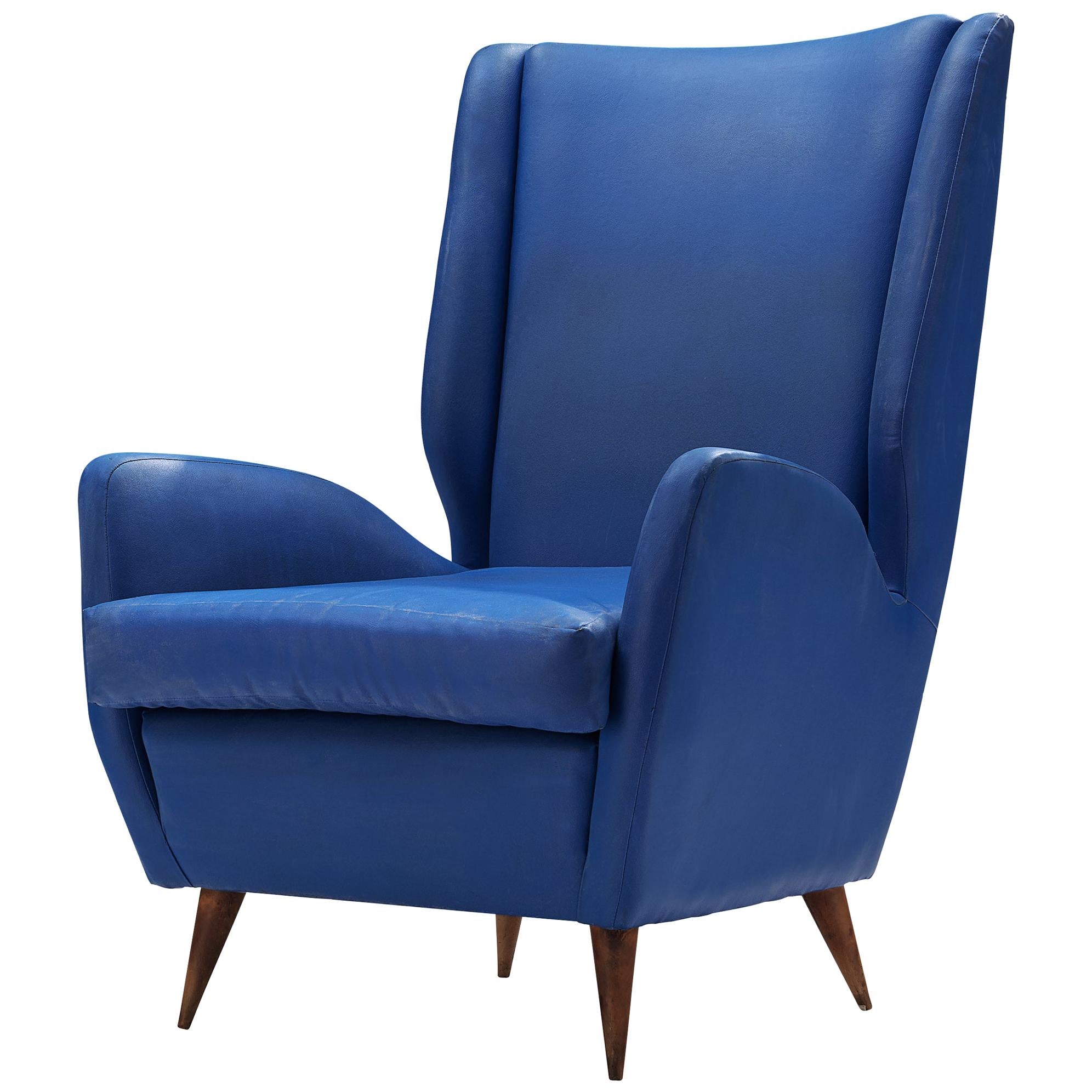 Scandinavian Modern High Back Lounge Chair at 1stDibs