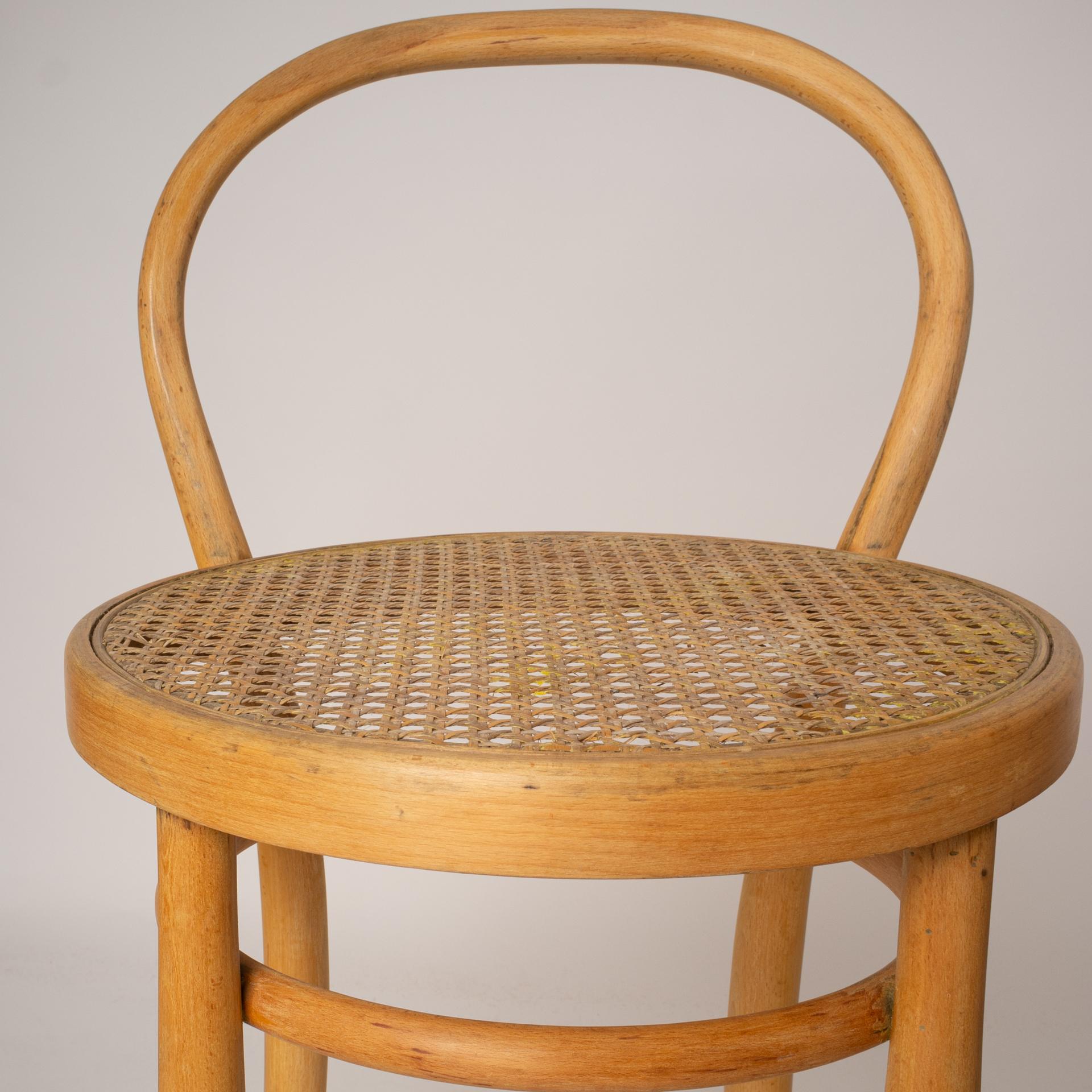 20th Century Italian High Bar Stools with Backrest For Sale