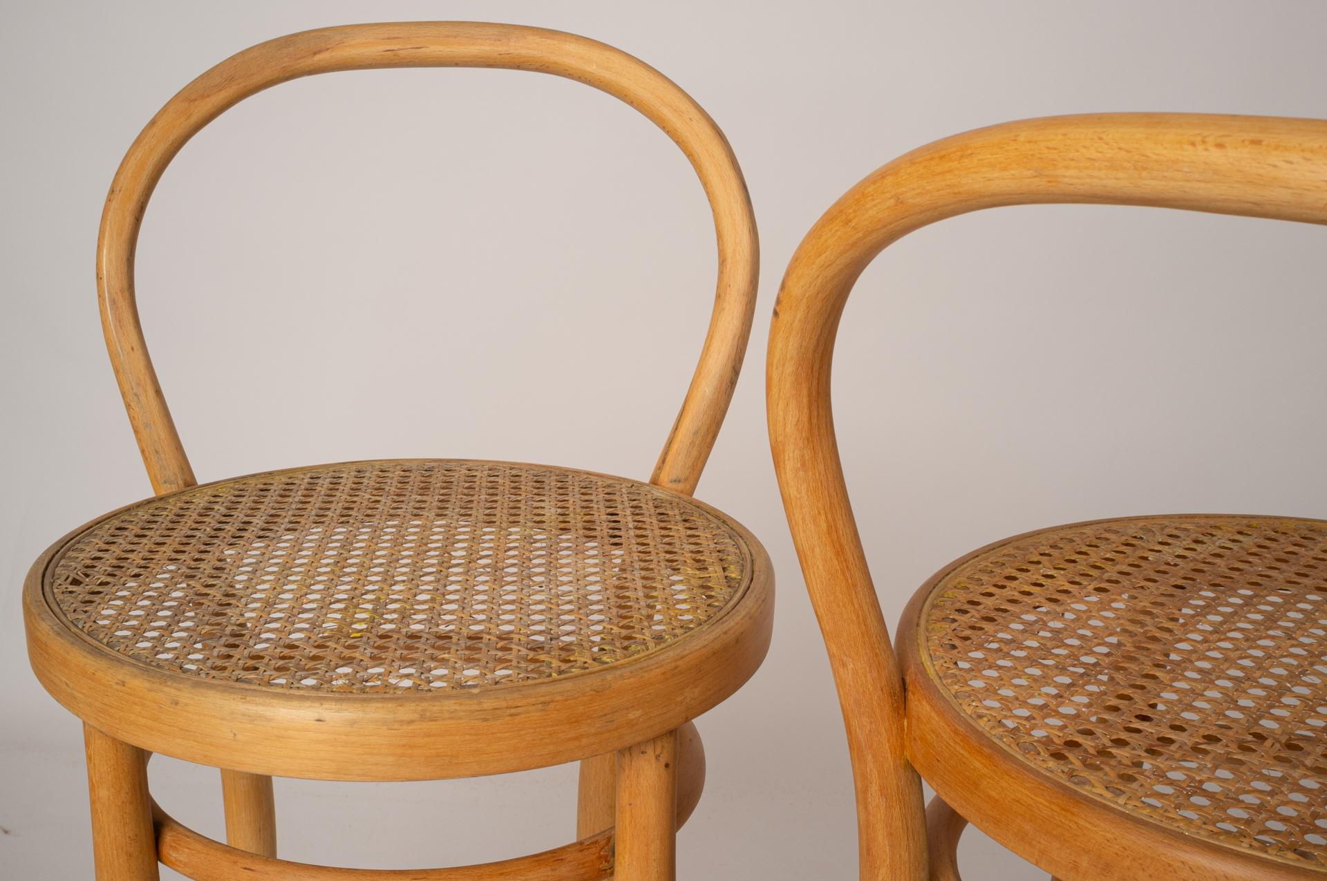 Italian High Bar Stools with Backrest For Sale 1
