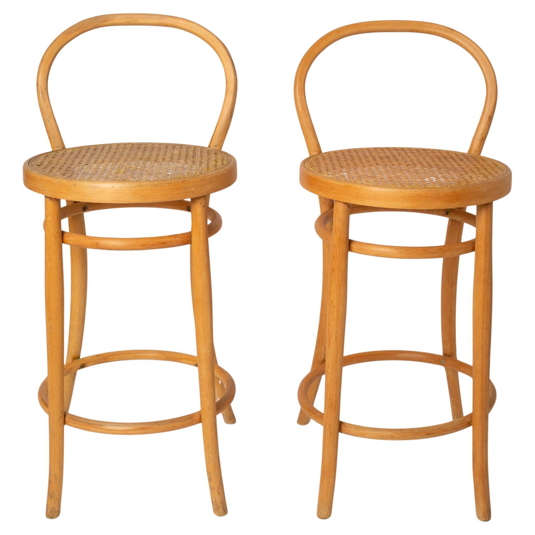 Italian High Bar Stools with Backrest For Sale