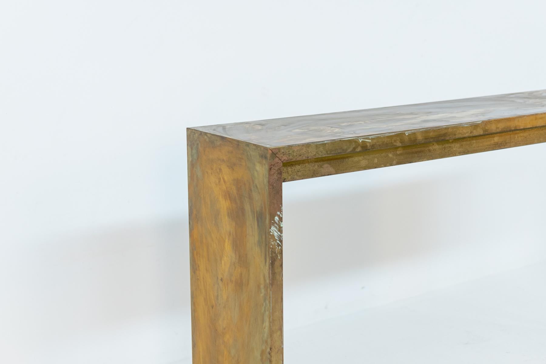 Italian High Consolle Table in Brass 9