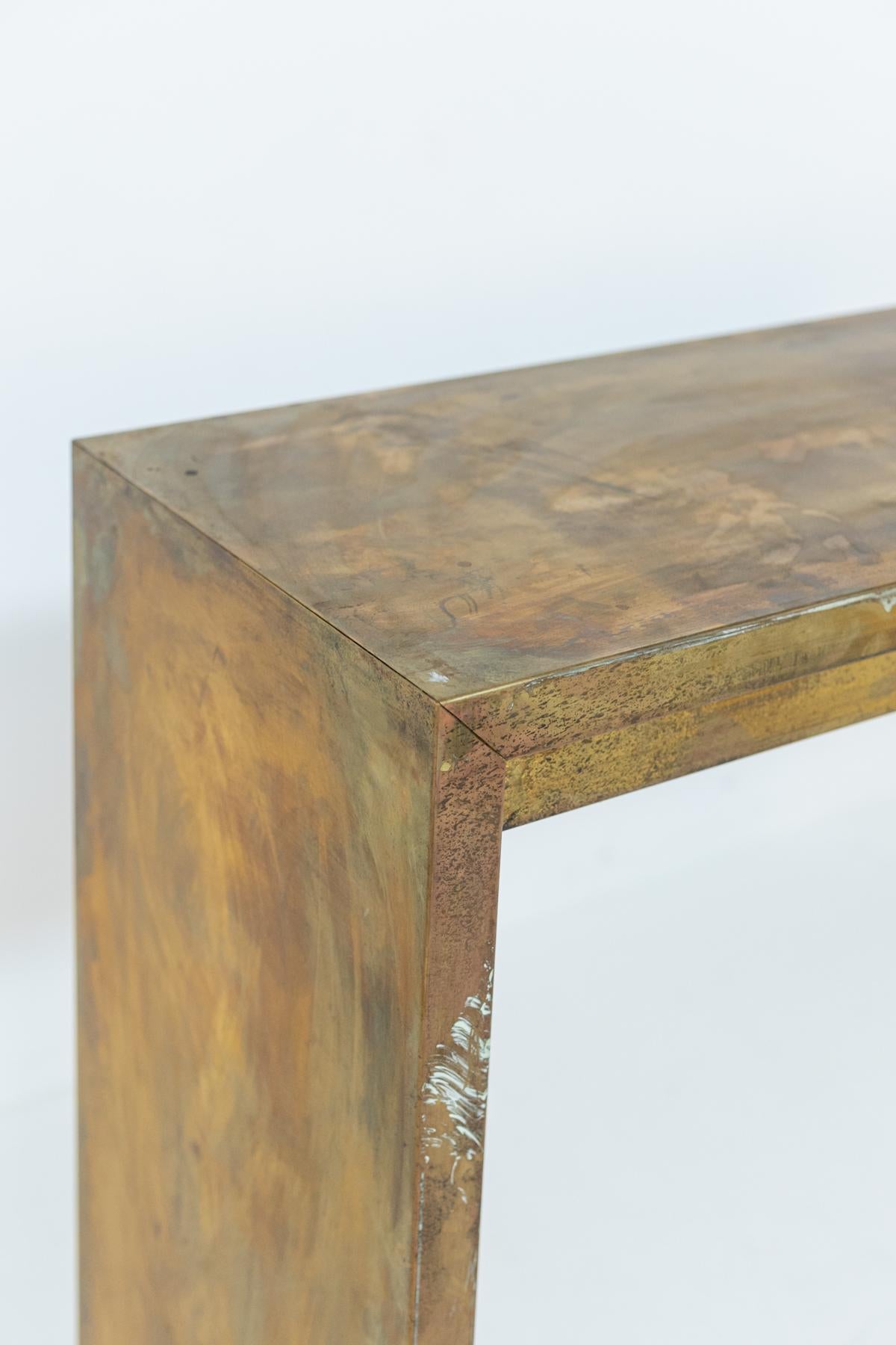 Italian High Consolle Table in Brass 11
