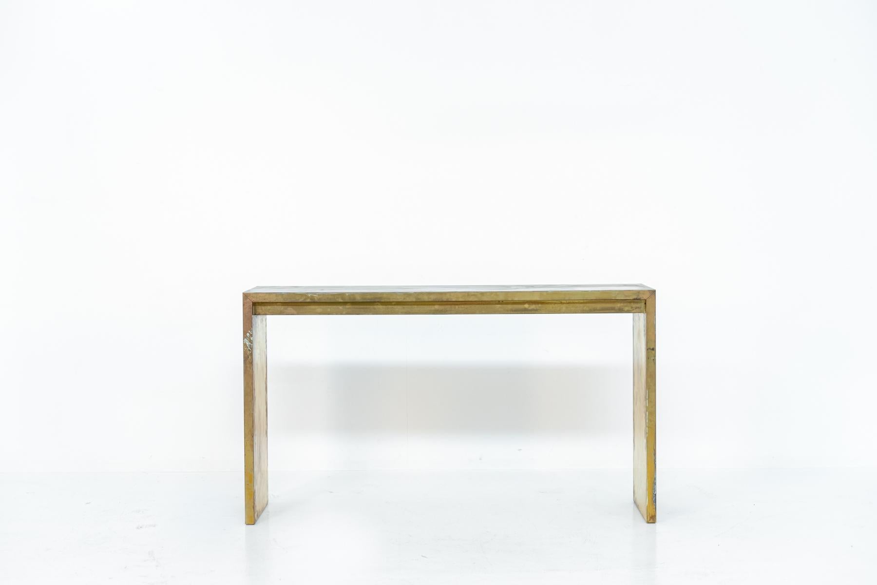 Italian High Consolle Table in Brass 12