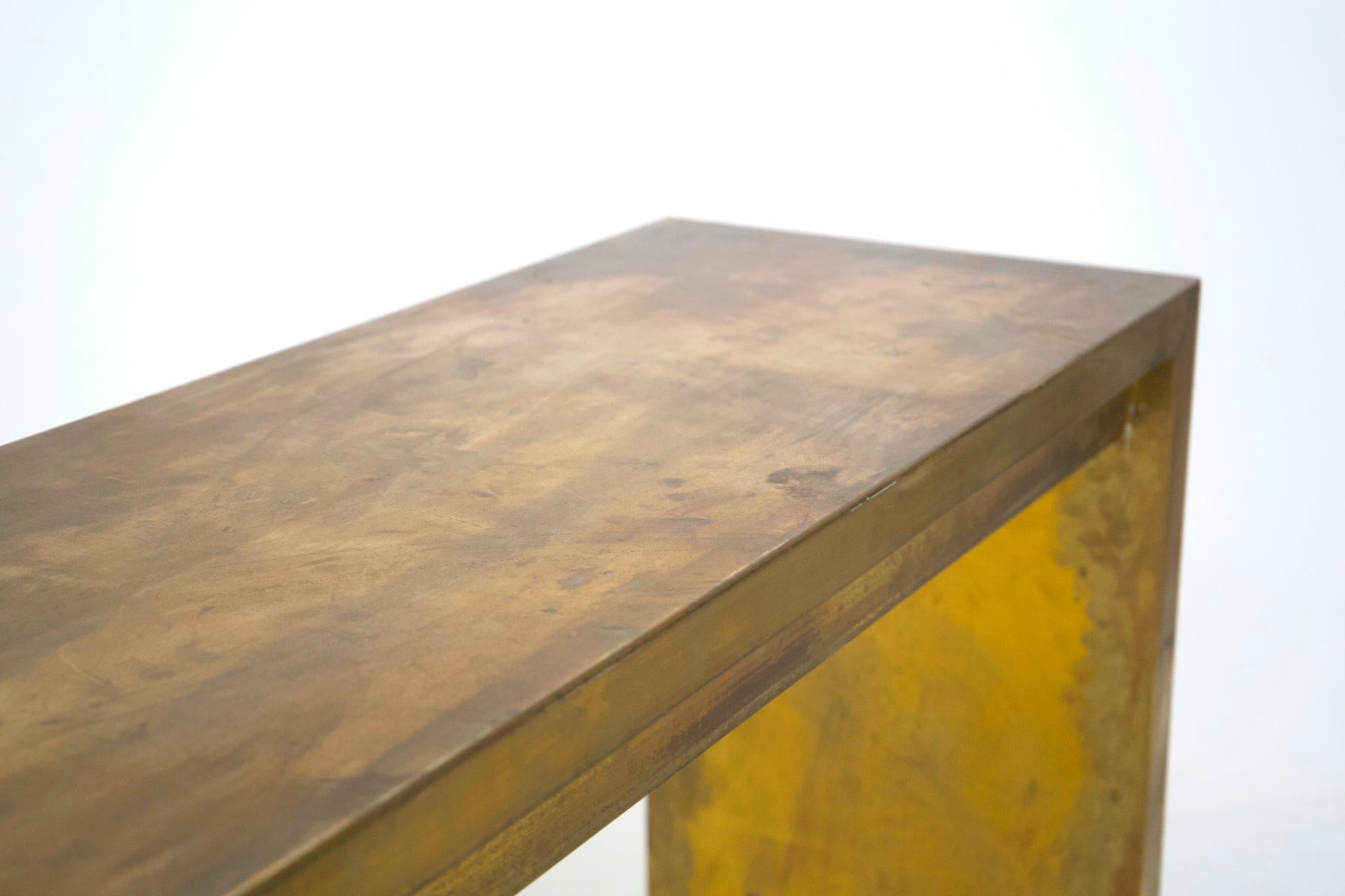 Italian High Consolle Table in Brass 1