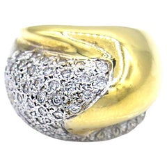 Italian High Domed Two Toned Ring