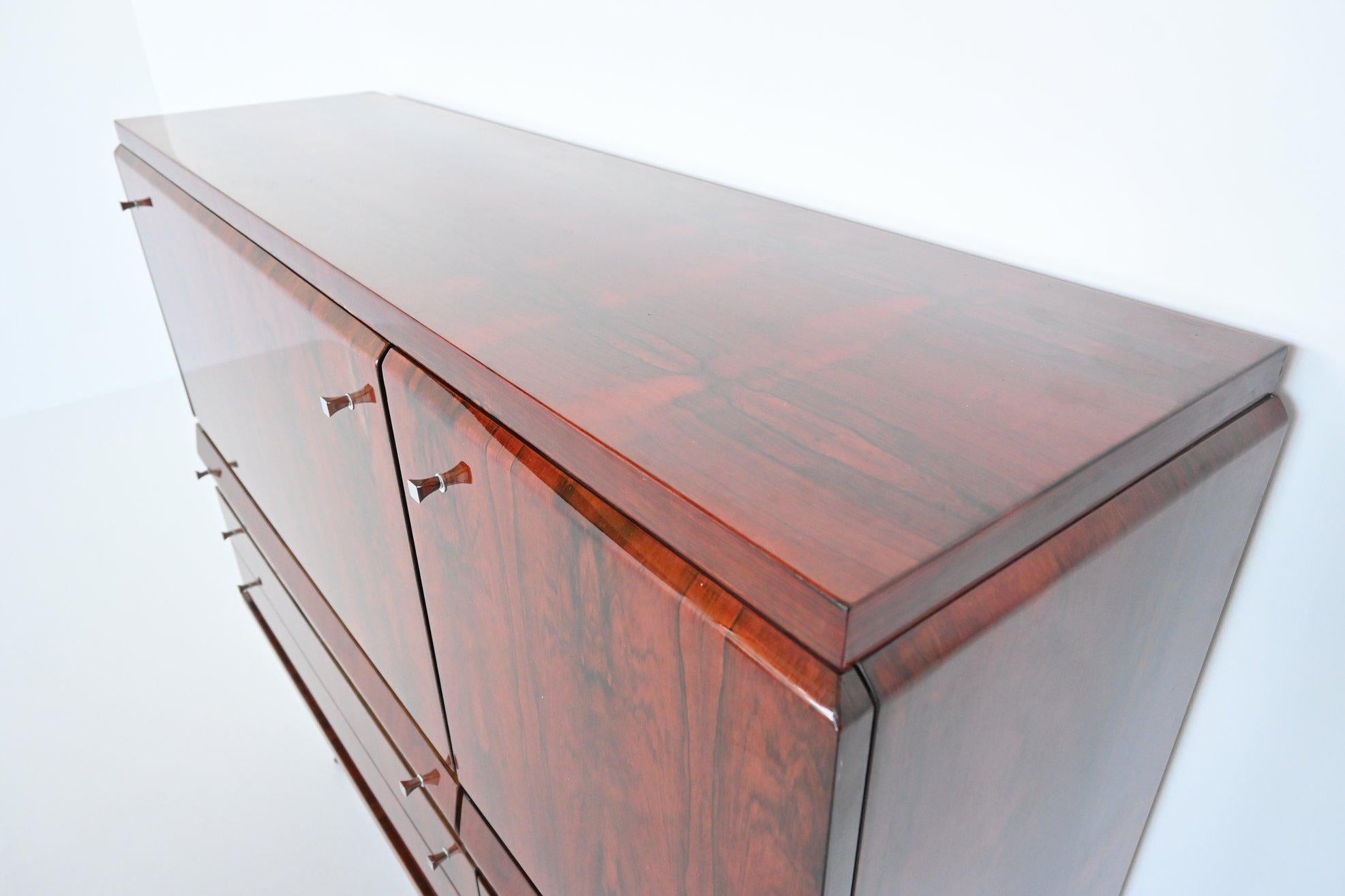 Italian High Gloss Rosewood Buffet, Italy, 1960 9