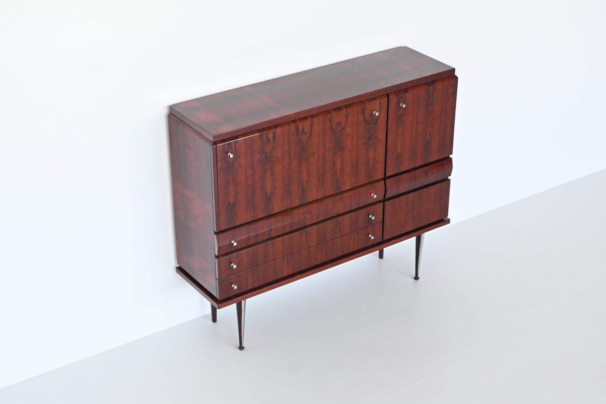 Italian High Gloss Rosewood Buffet, Italy, 1960 11