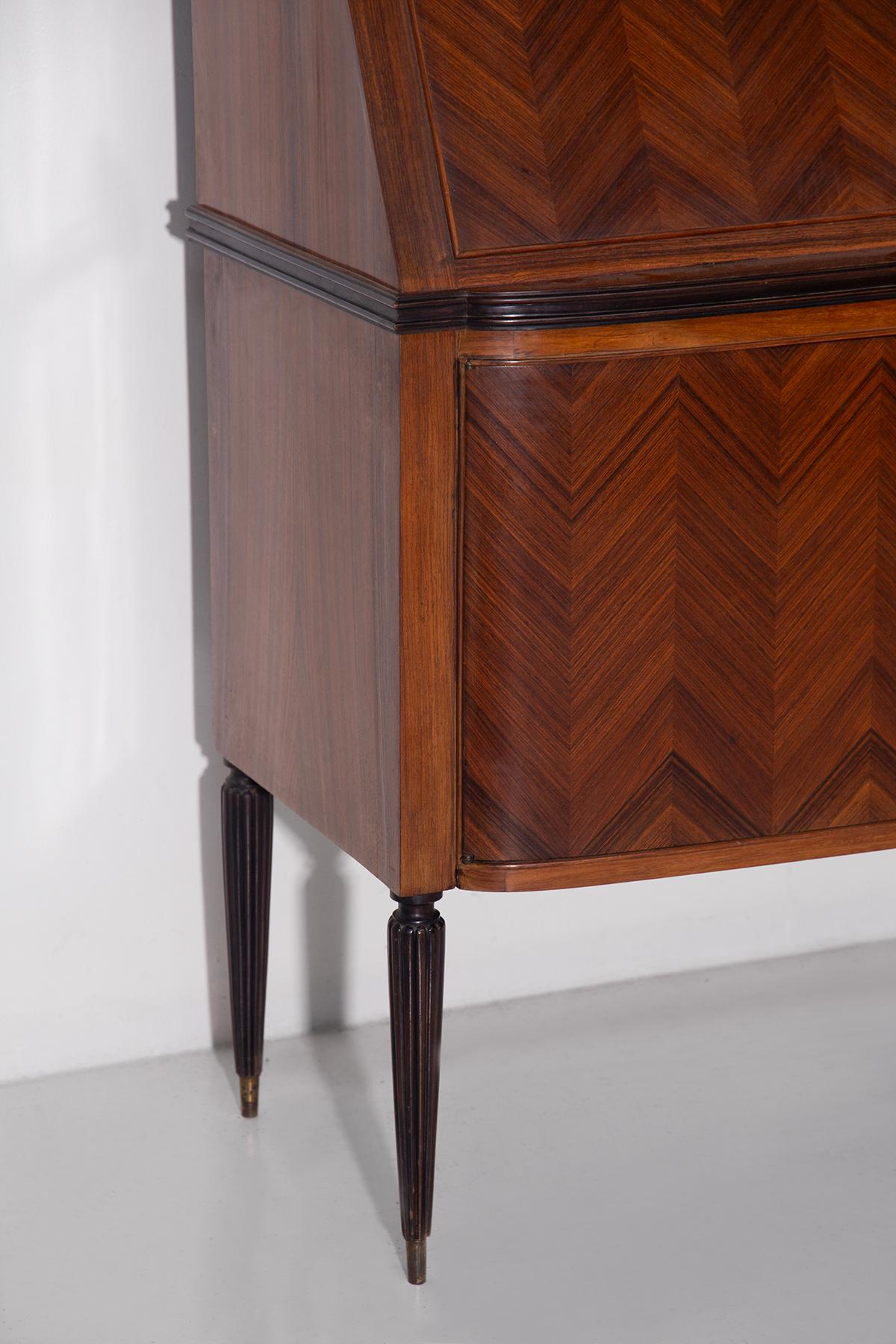 Italian high sideboard by Paolo Buffa with secretaire, label Cantù in vendita 2