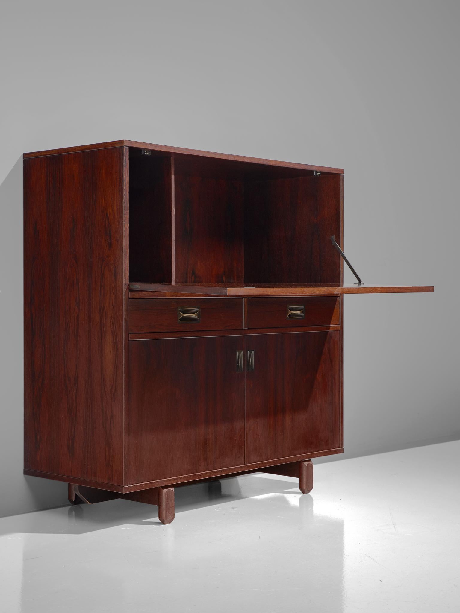 Italian Highboard in Rosewood by Stildomus, Italy, 1950s In Good Condition In Waalwijk, NL