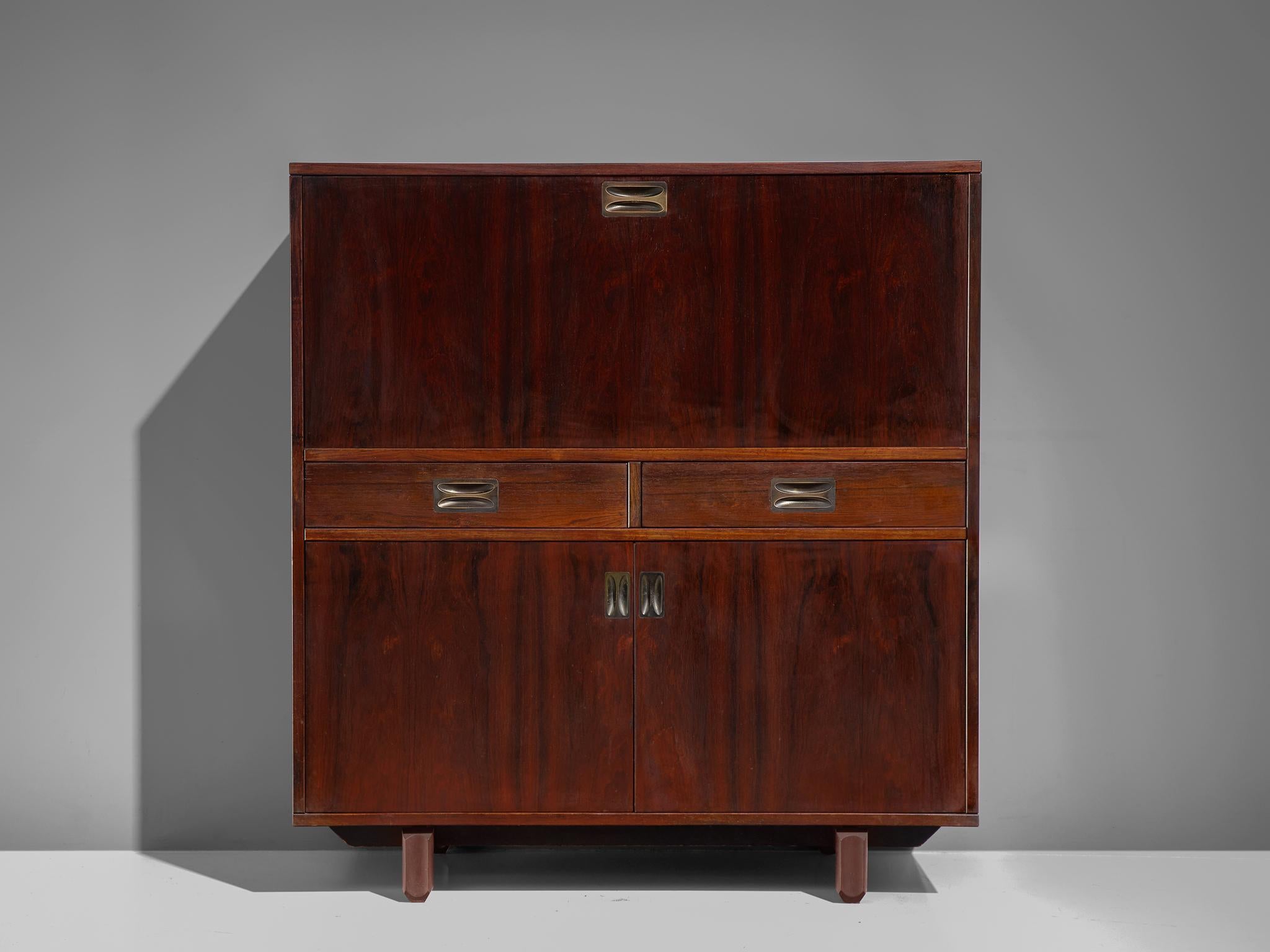 Italian Highboard in Rosewood by Stildomus, Italy, 1950s In Good Condition In Waalwijk, NL