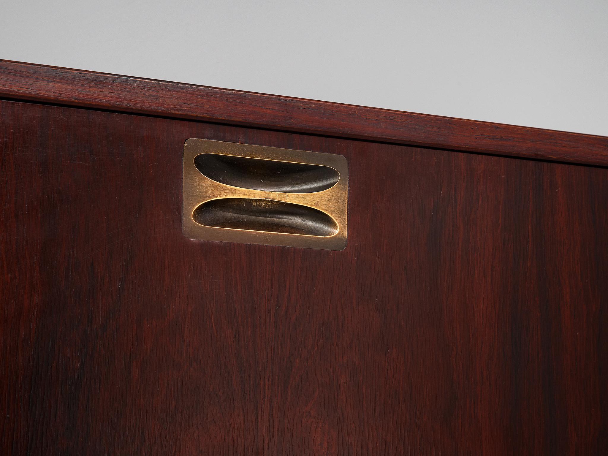 Mid-20th Century Italian Highboard in Rosewood by Stildomus, Italy, 1950s