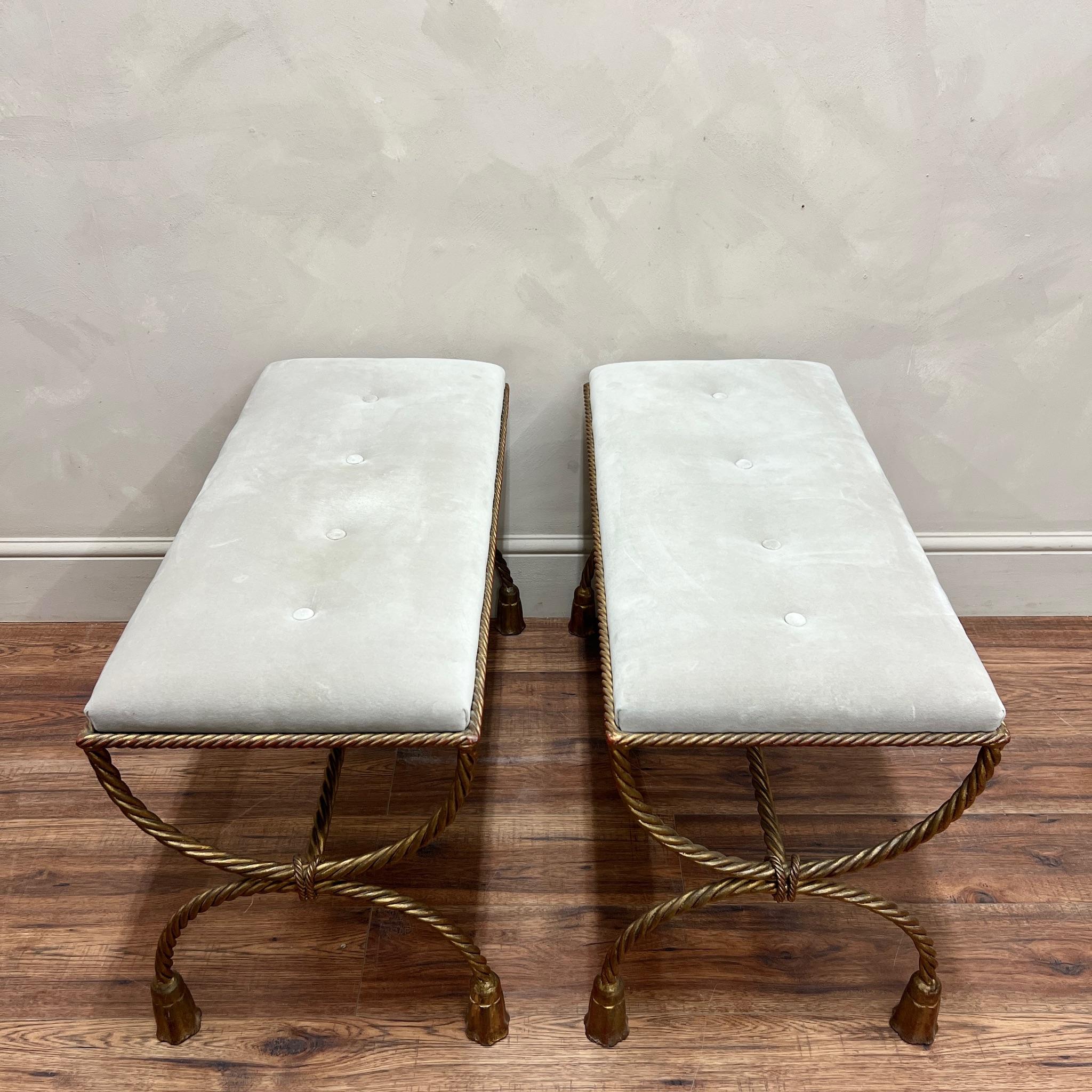 Italian Hollywood Regency Benches c1960 7