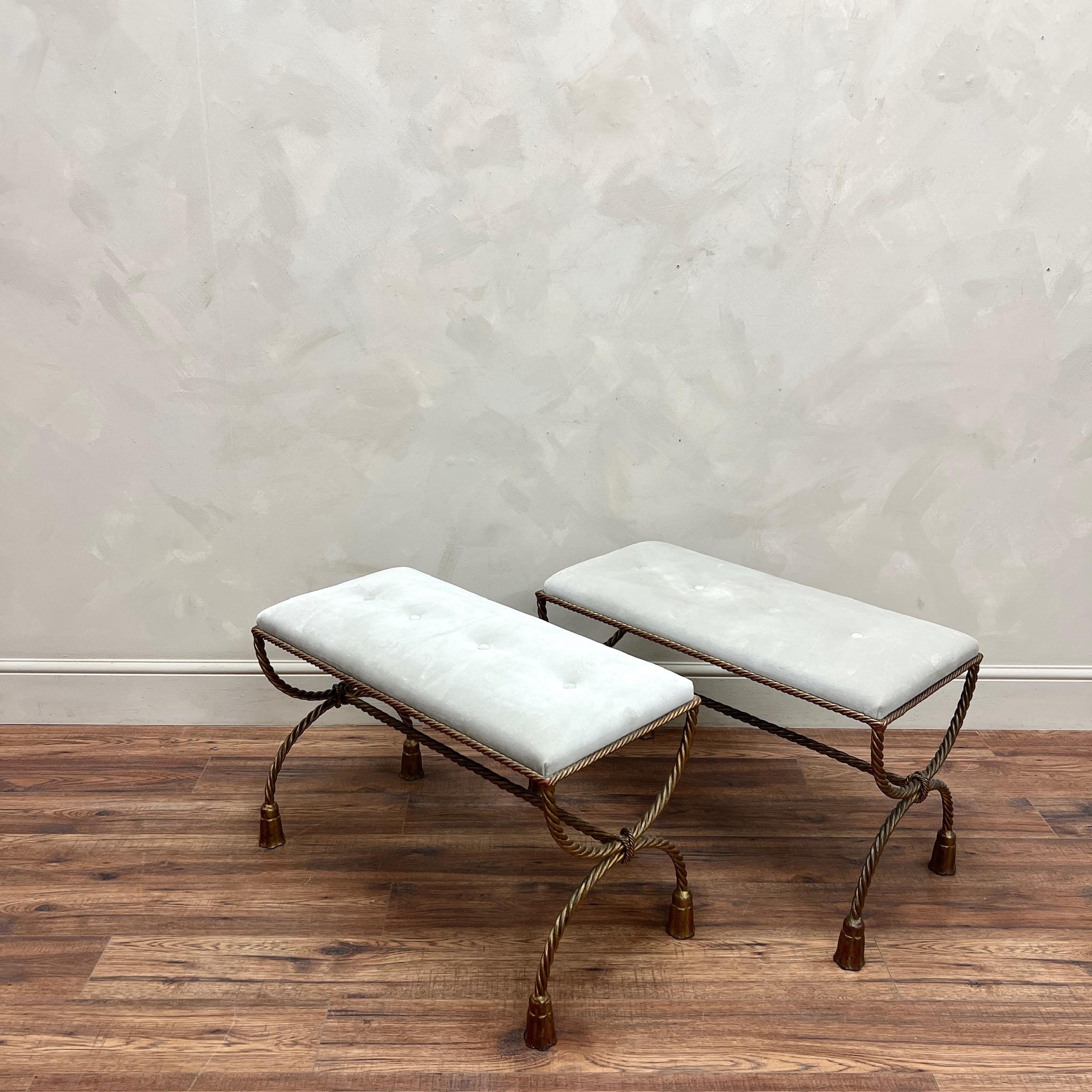 Italian Hollywood Regency Benches c1960 11