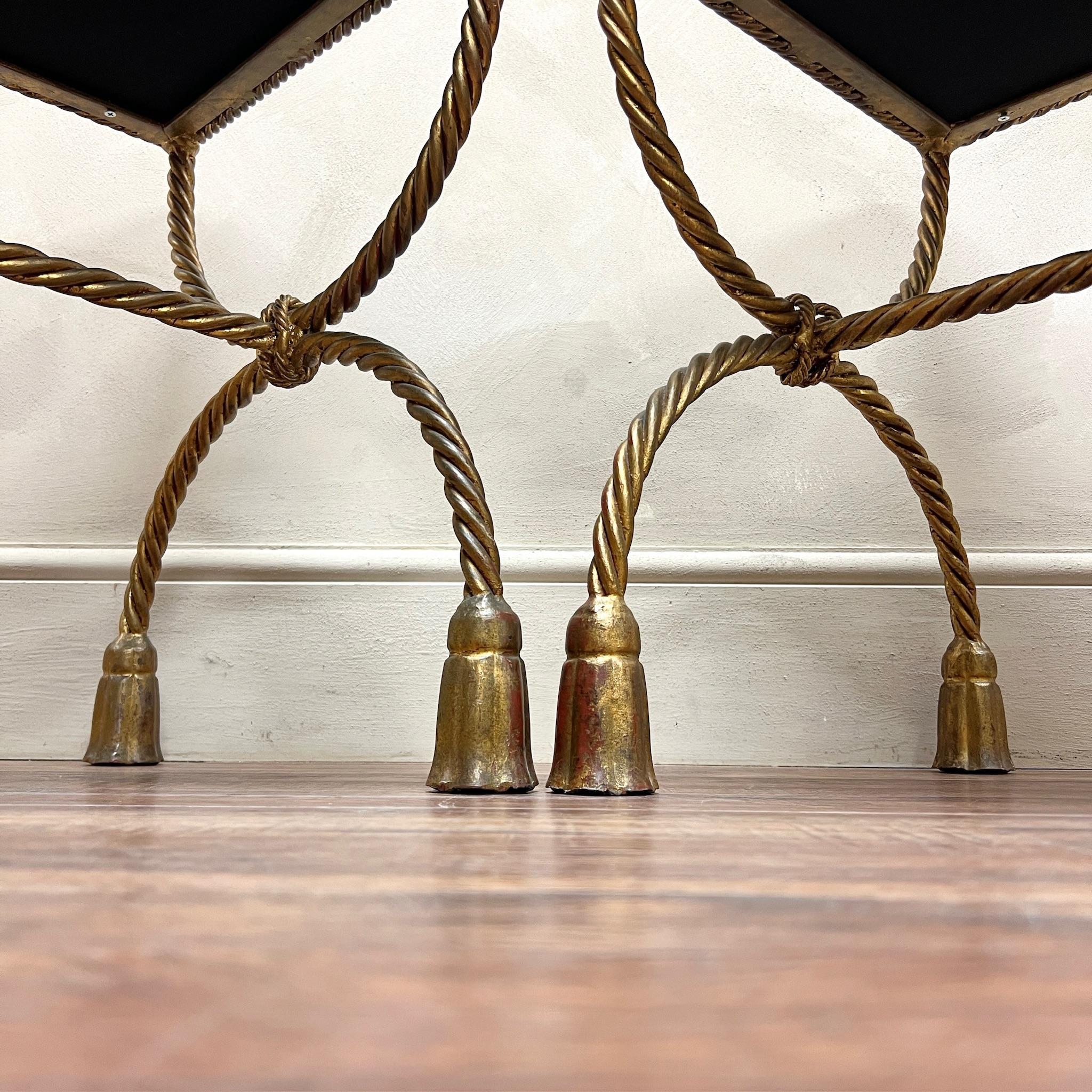 20th Century Italian Hollywood Regency Benches c1960