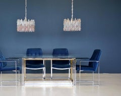Italian Hollywood Regency Bimetal Bicolor Table or Desk, in Romeo Rega Style
