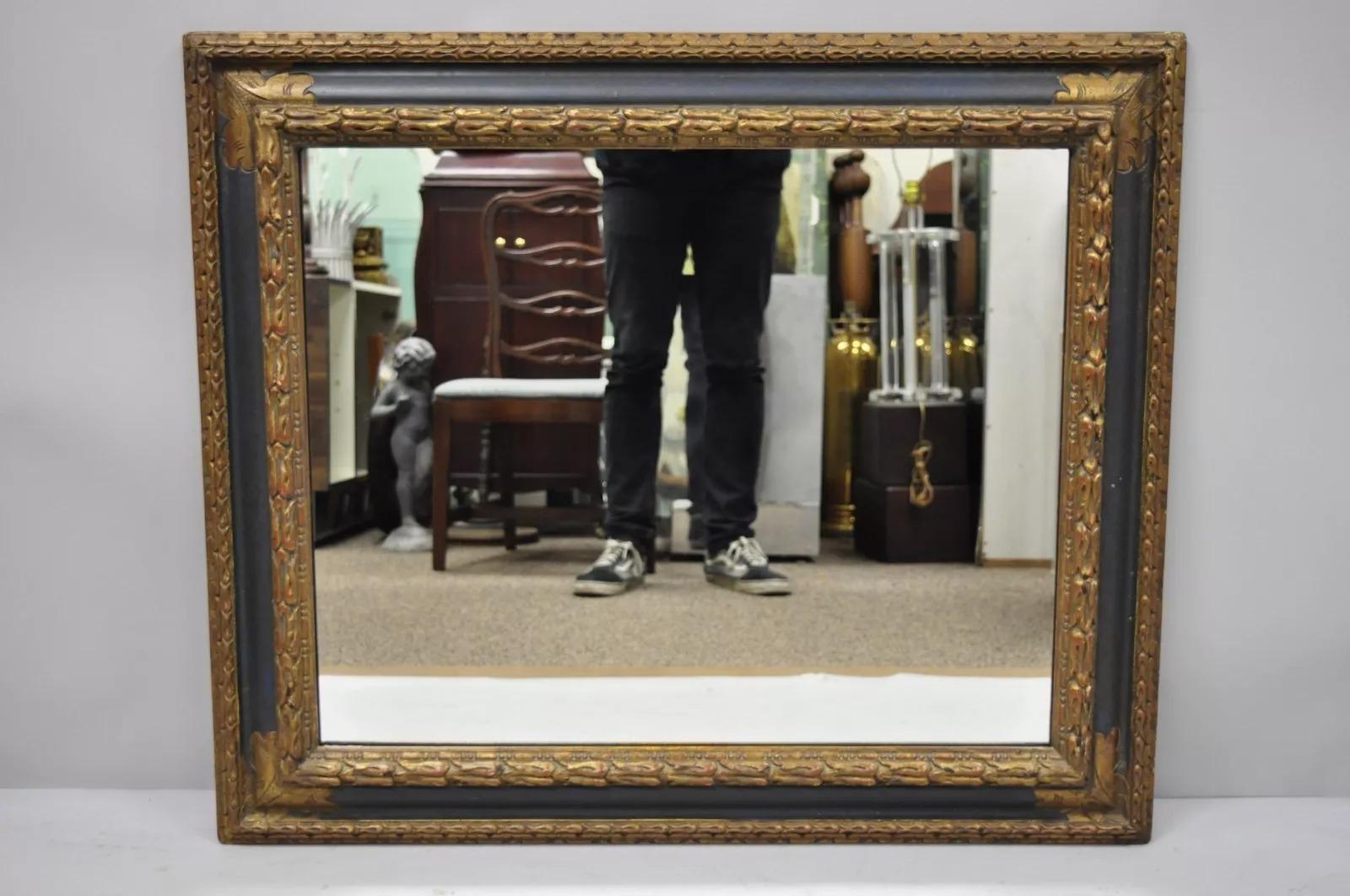Miroir rectangulaire Florentine, bleu et or, Hollywood Regency, Italie en vente 3