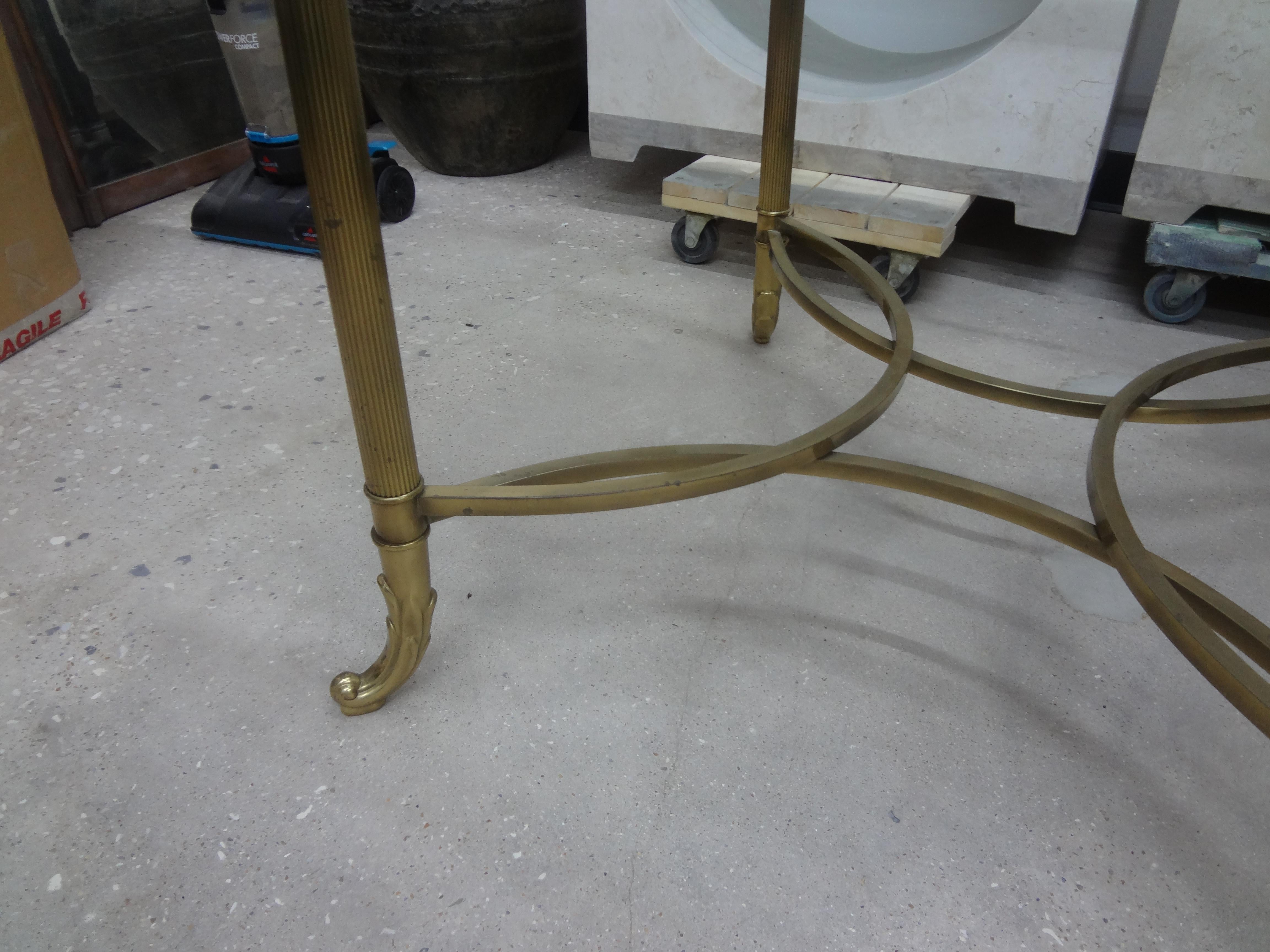 Italian Hollywood Regency Brass Center Table Or Dining Table For Sale 2