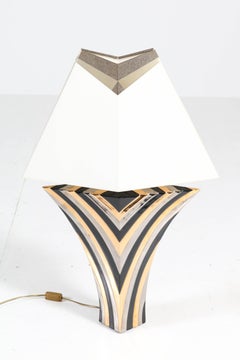 Italian Hollywood Regency Ceramic Table Lamp by Sigma L2, 1970s