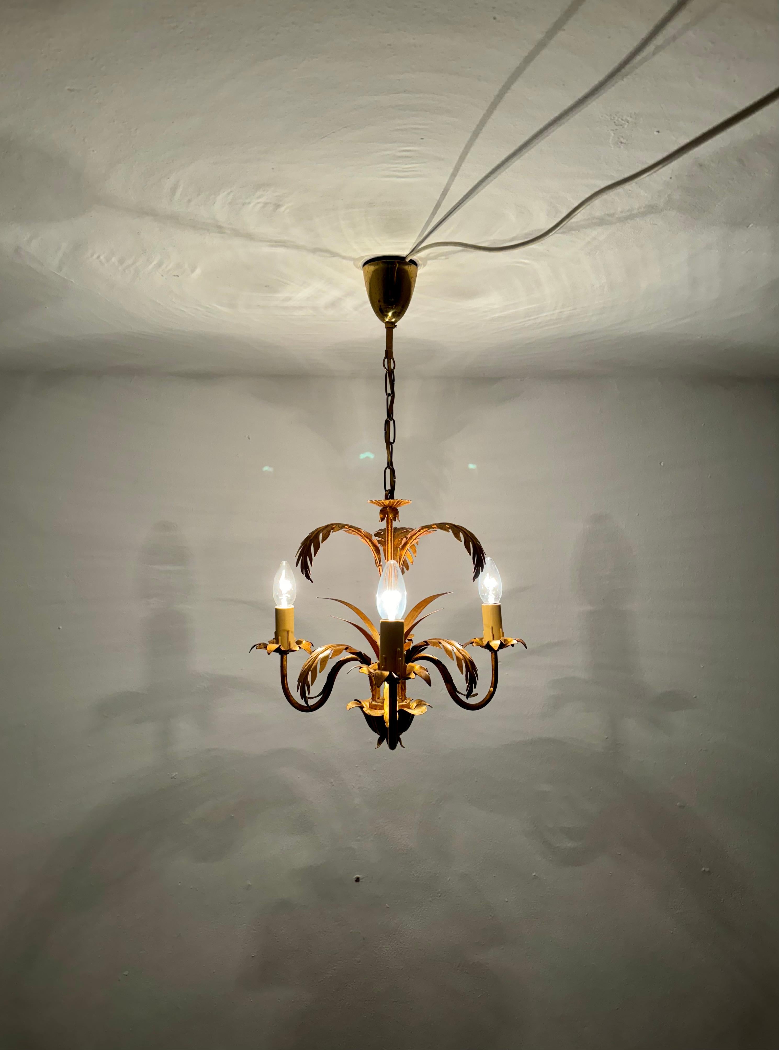 Lampadario italiano Hollywood Regency di Hans Kögl in vendita 3