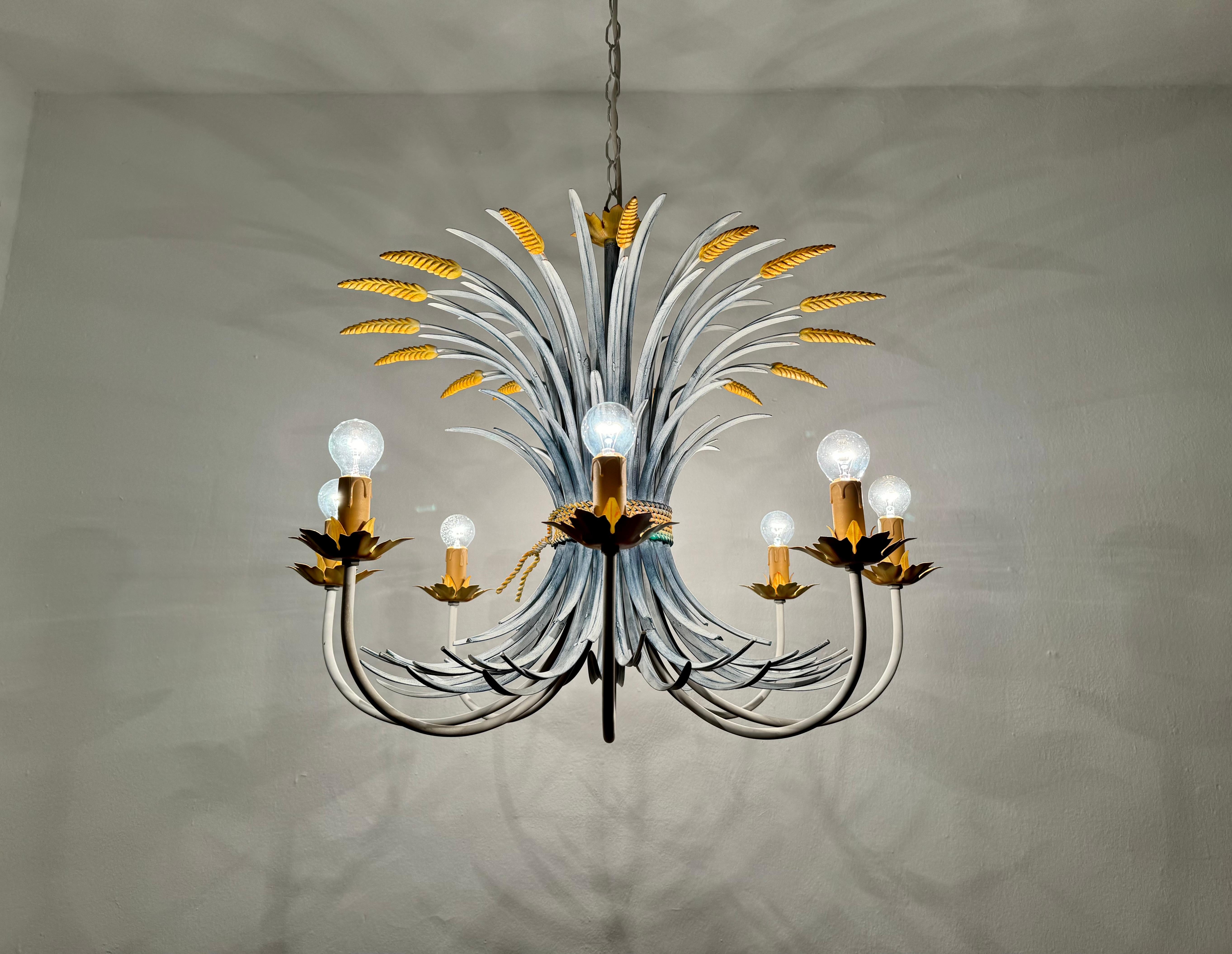 Italian Hollywood Regency Chandelier by Hans Kögl For Sale 5