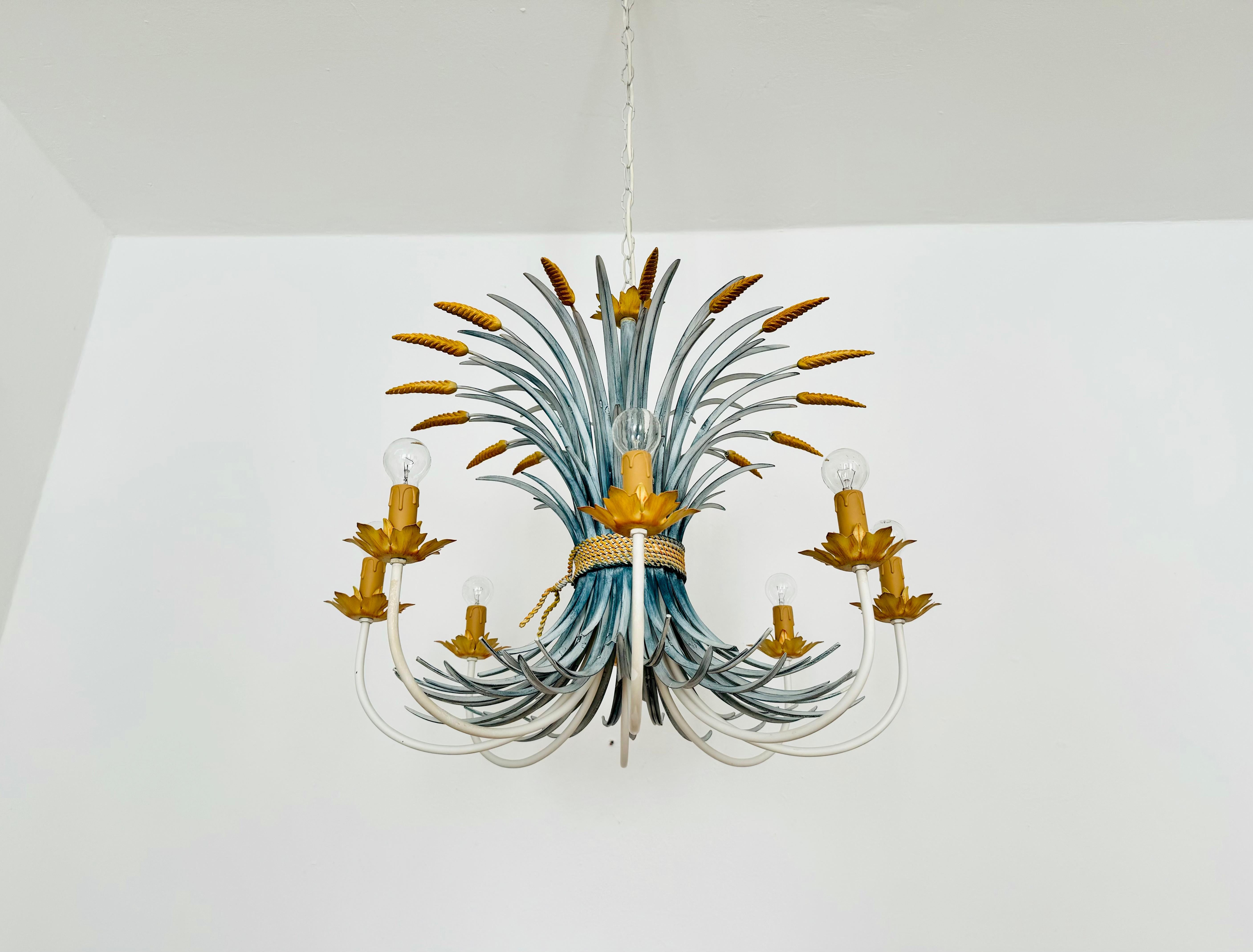 Mid-Century Modern Italian Hollywood Regency Chandelier by Hans Kögl For Sale