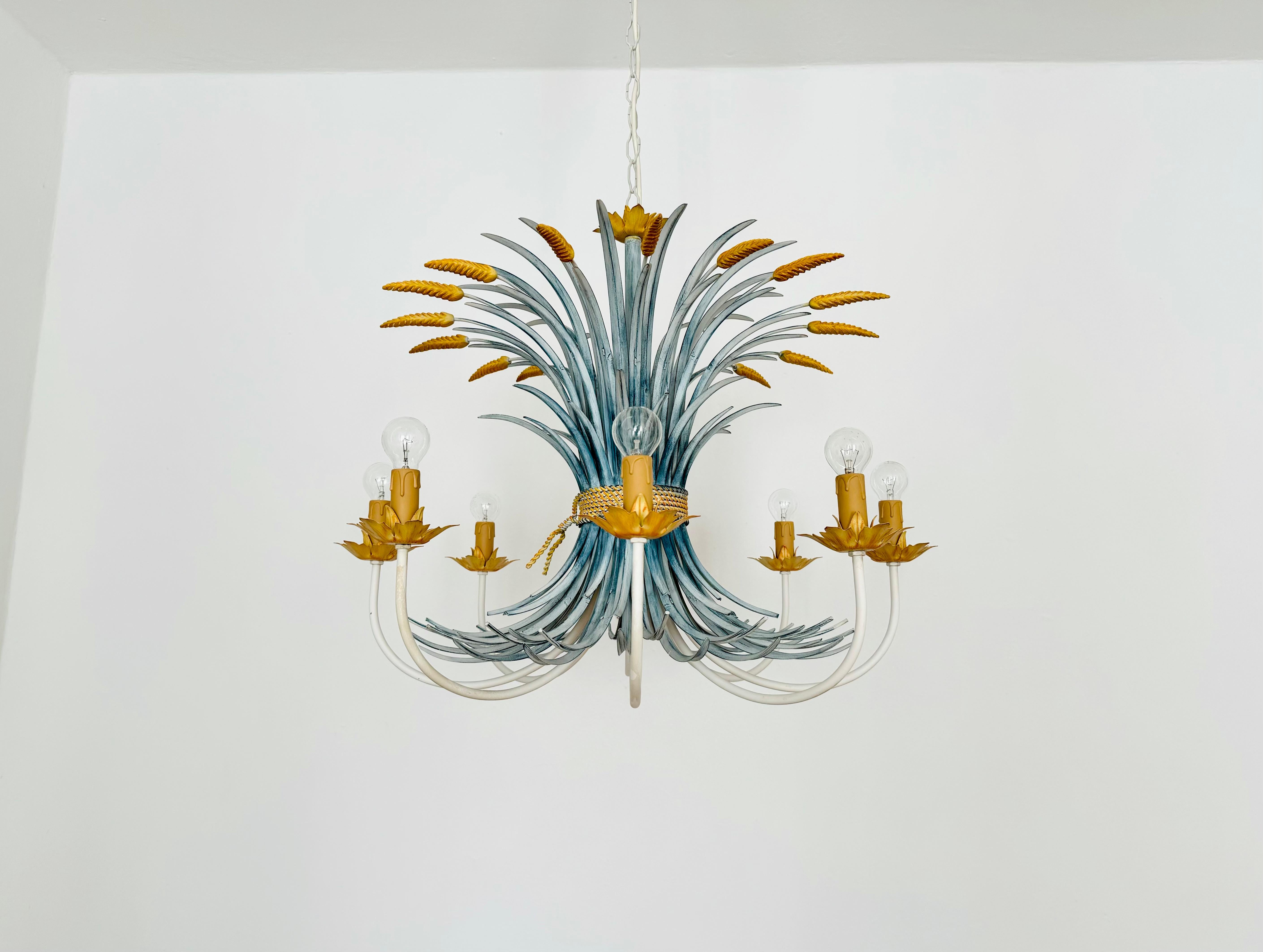 Italian Hollywood Regency Chandelier by Hans Kögl In Good Condition For Sale In München, DE