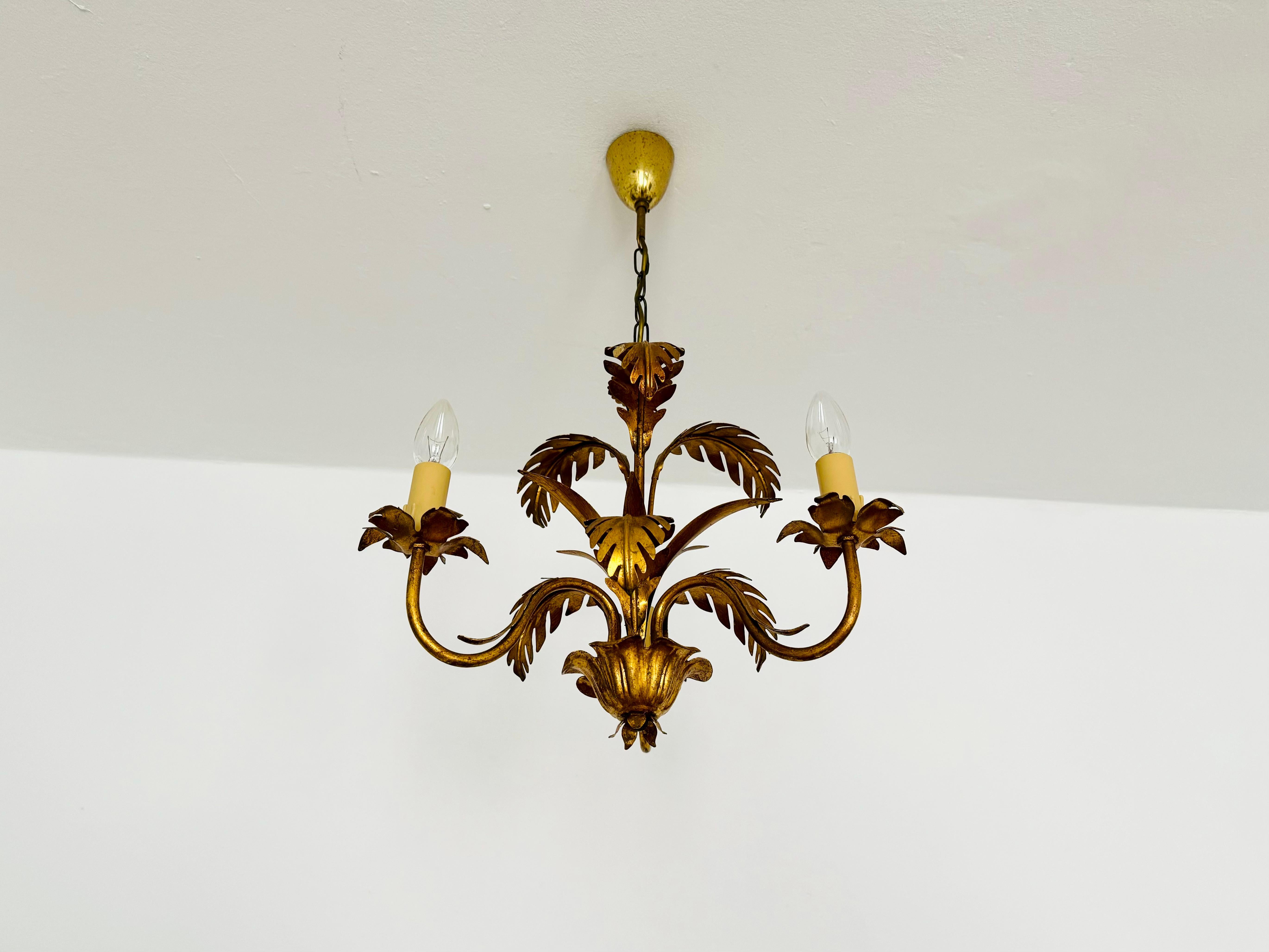 Fine XX secolo Lampadario italiano Hollywood Regency di Hans Kögl in vendita