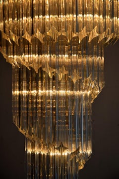 Italian Hollywood Regency Five-Tier Spiral Chandelier