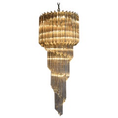 Italian Hollywood Regency Five-Tier Spiral Chandelier Italian Hollywood Regency Five-Tier Spiral Chandelier