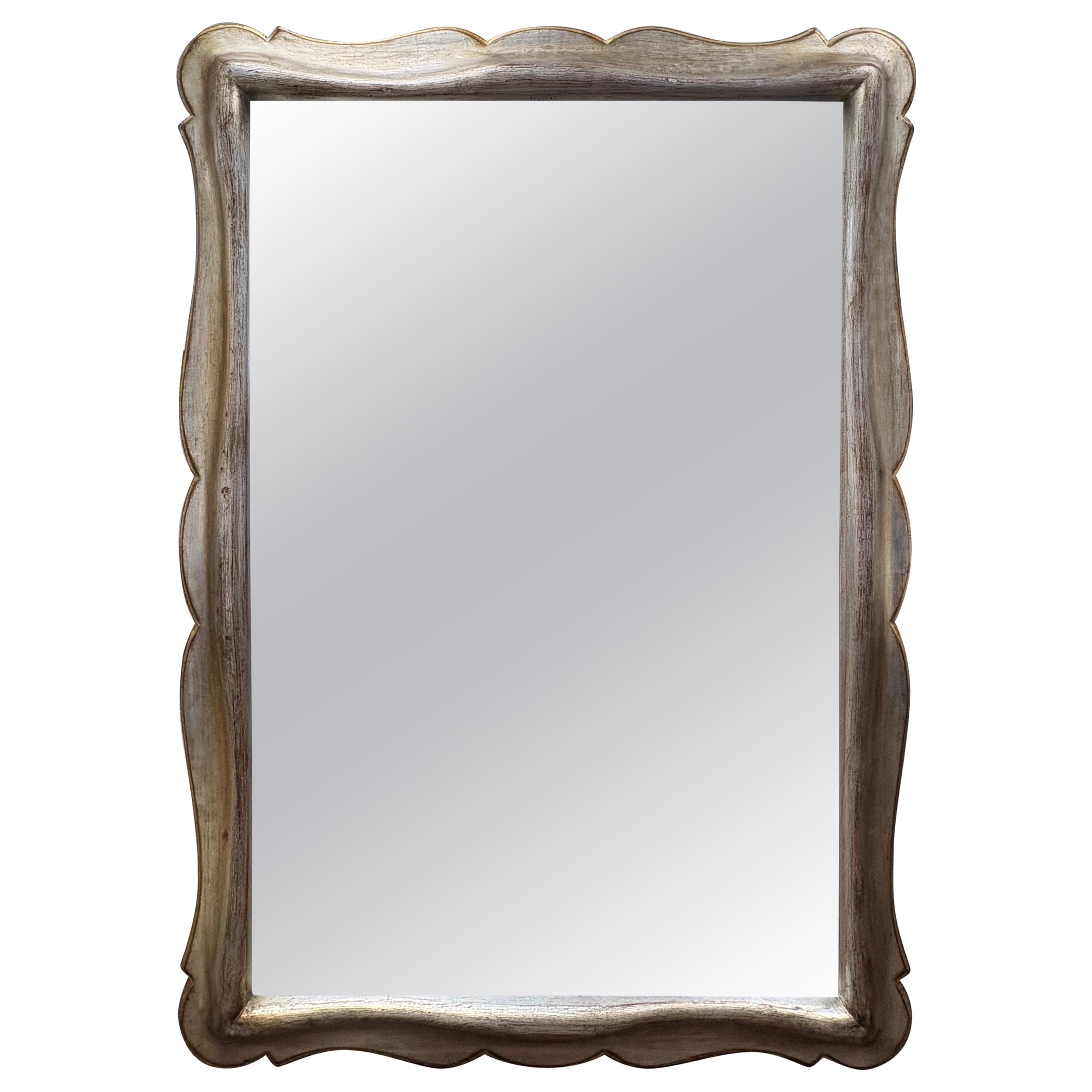 Italian Hollywood Regency Giltwood Mirror For Sale