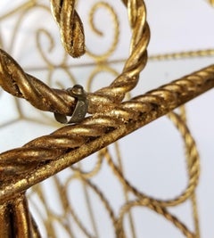 Italian Hollywood Regency Gold Gilt Wine Rack