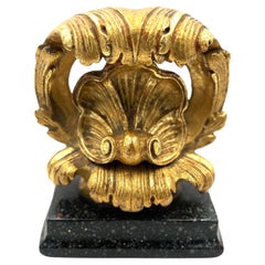 Italian Hollywood Regency Gold Guild Single Bookend by Borghese