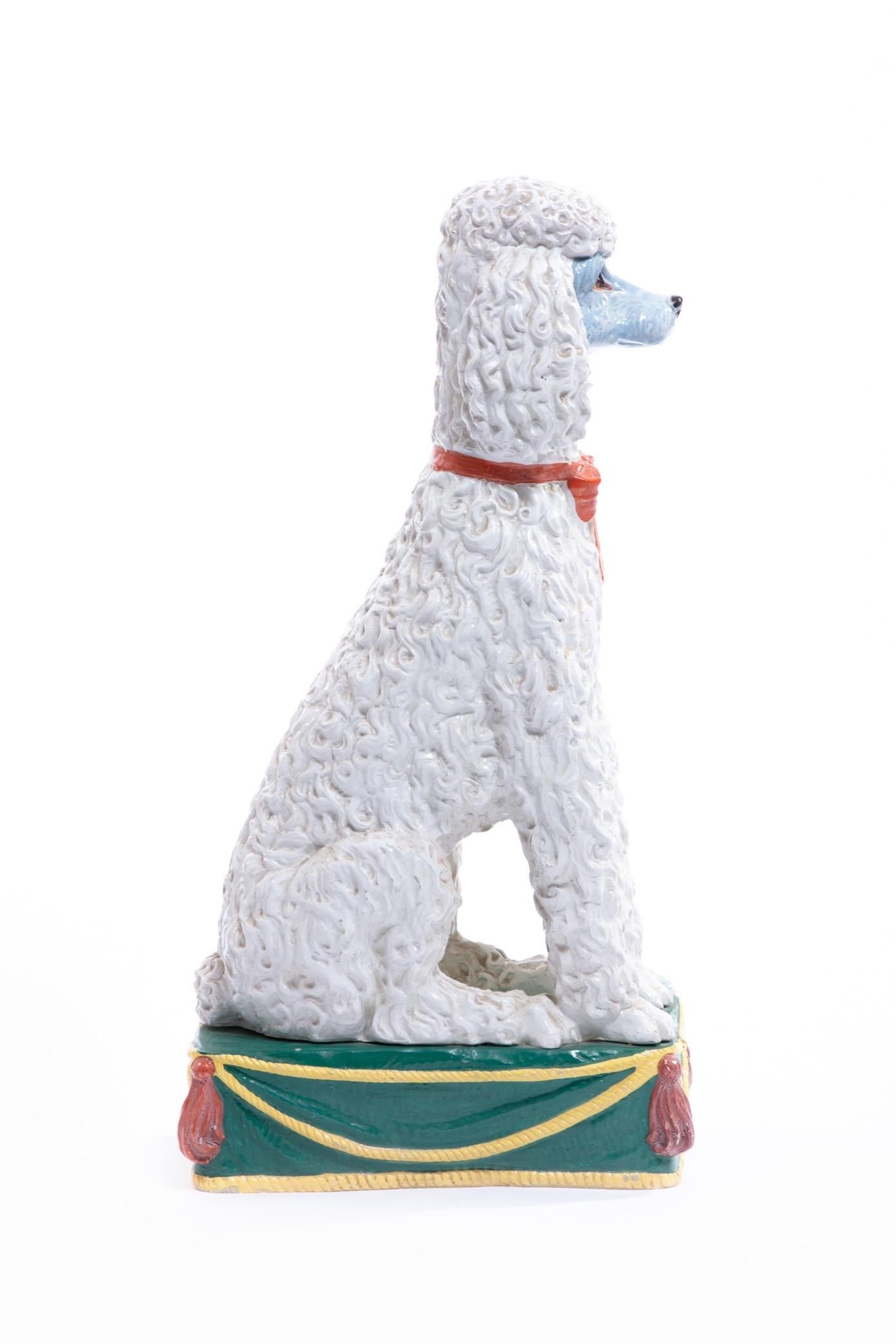 Italian Hollywood Regency Hand Painted Ceramic Poodle, circa 1960 5