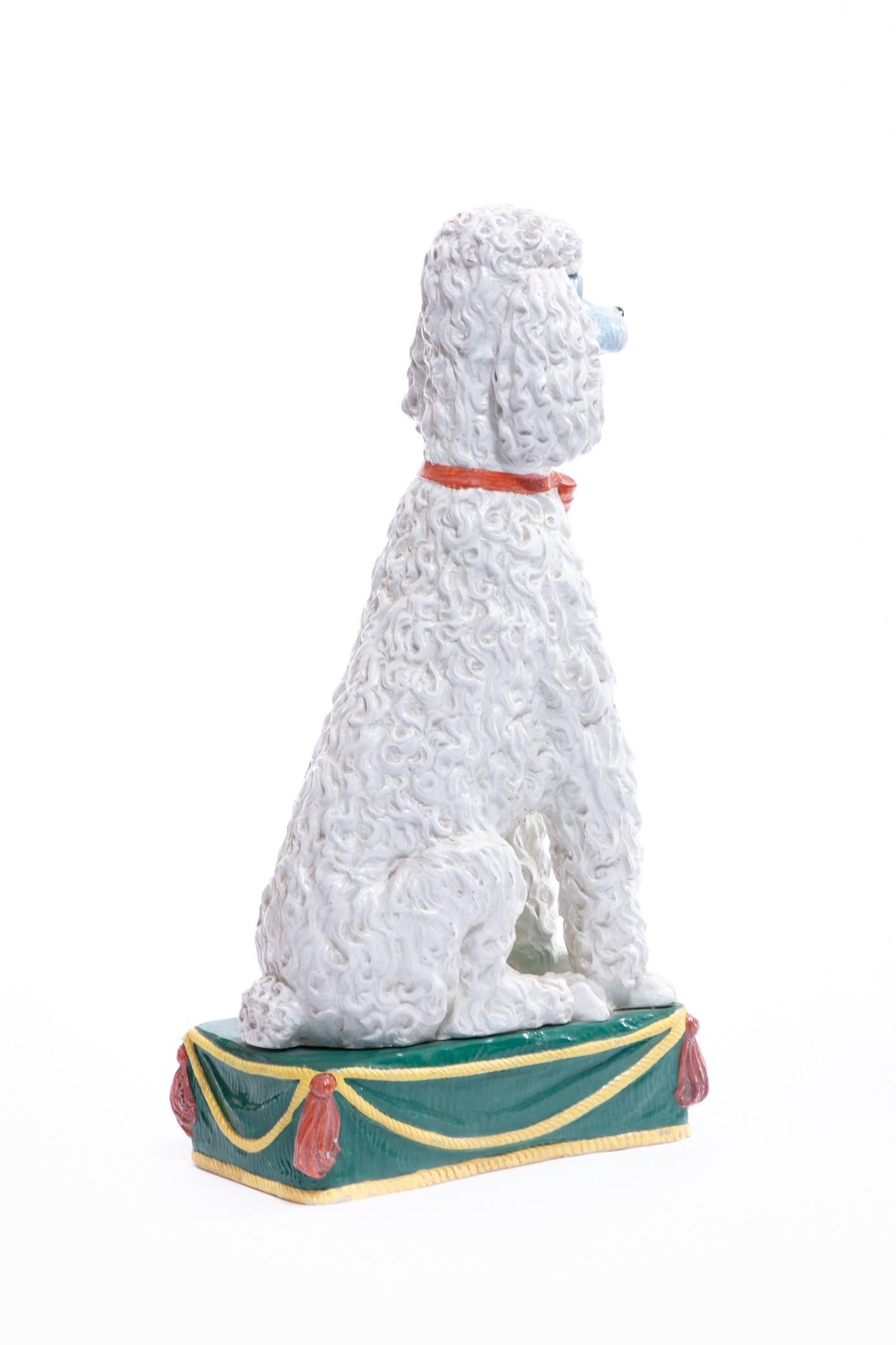 Italian Hollywood Regency Hand Painted Ceramic Poodle, circa 1960 10
