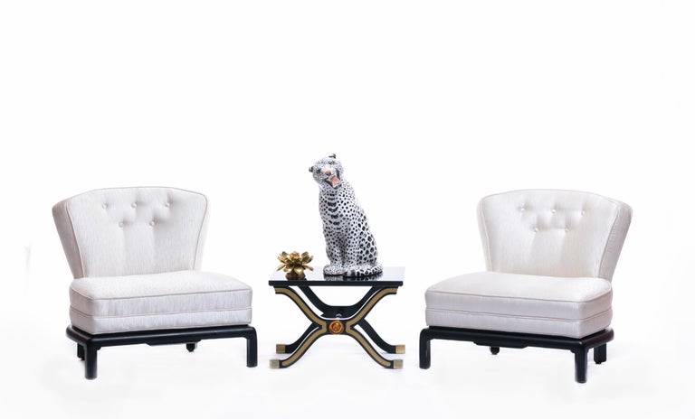 There are few accessories you can place in a room that immediately elevate the level of decor and easily synchronize, yet demand attention and Stand out. This Cartier style Italian hand painted white snow leopard does just that. Gorgeous spots and a