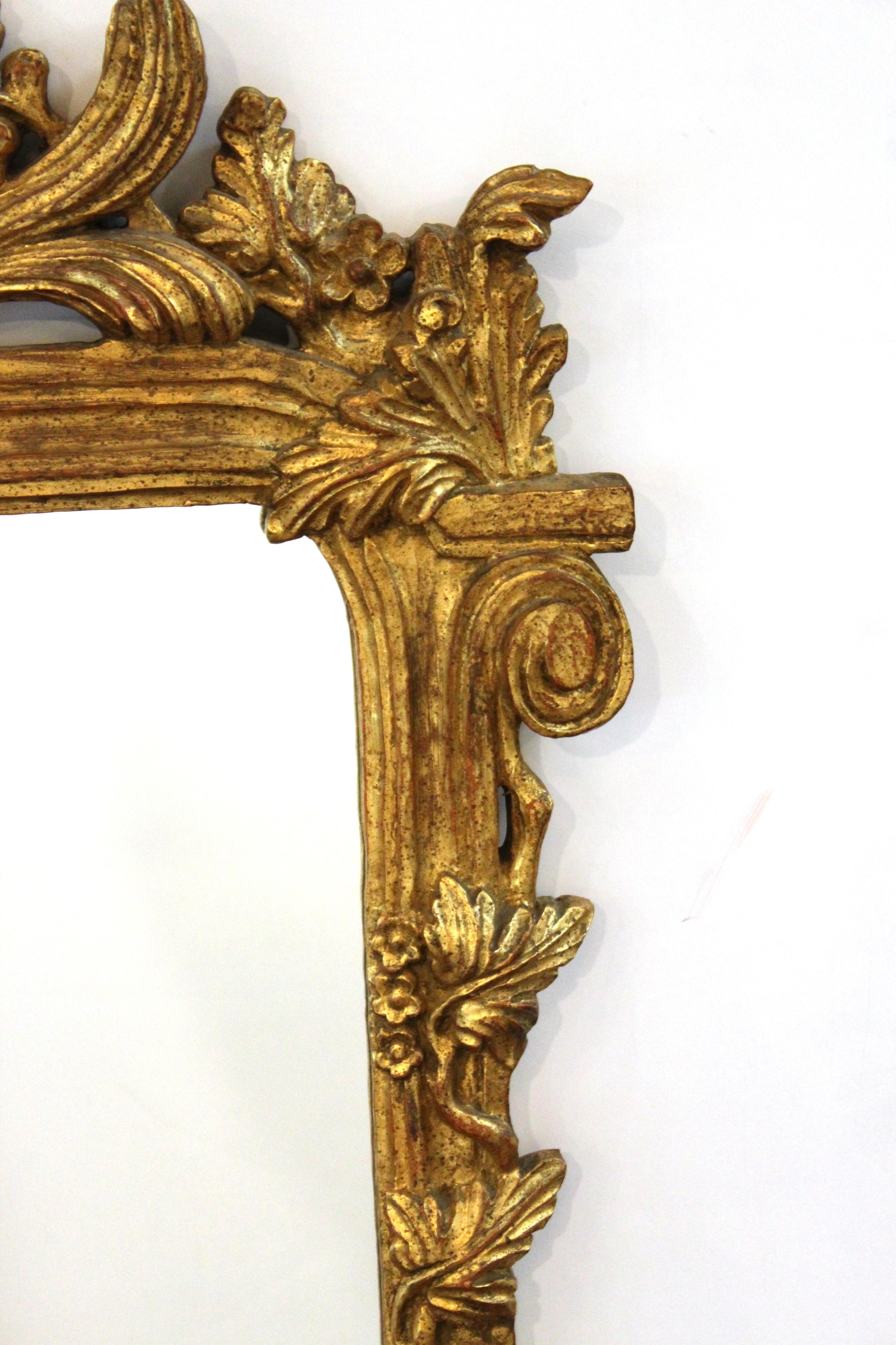 Italian Hollywood Regency Mirror With Neoclassical Revival Gilt Frame 1