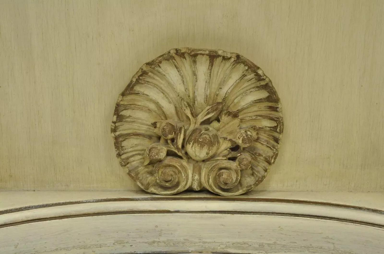 Italian Hollywood Regency Shell Form Grotto Console Hall Table & Mirror - a Pair For Sale 5