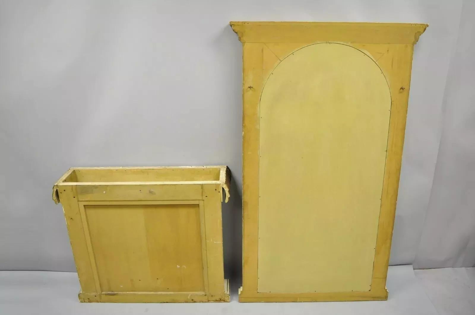 Italian Hollywood Regency Shell Form Grotto Console Hall Table & Mirror - a Pair For Sale 6
