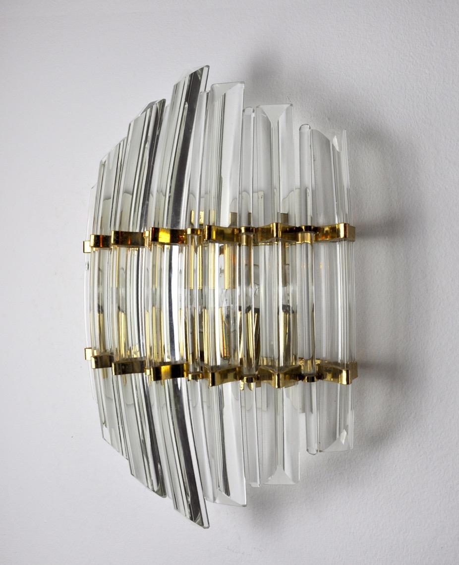 Italian Hollywood Regency Wall Light from Venini, 1970 In Good Condition For Sale In BARCELONA, ES