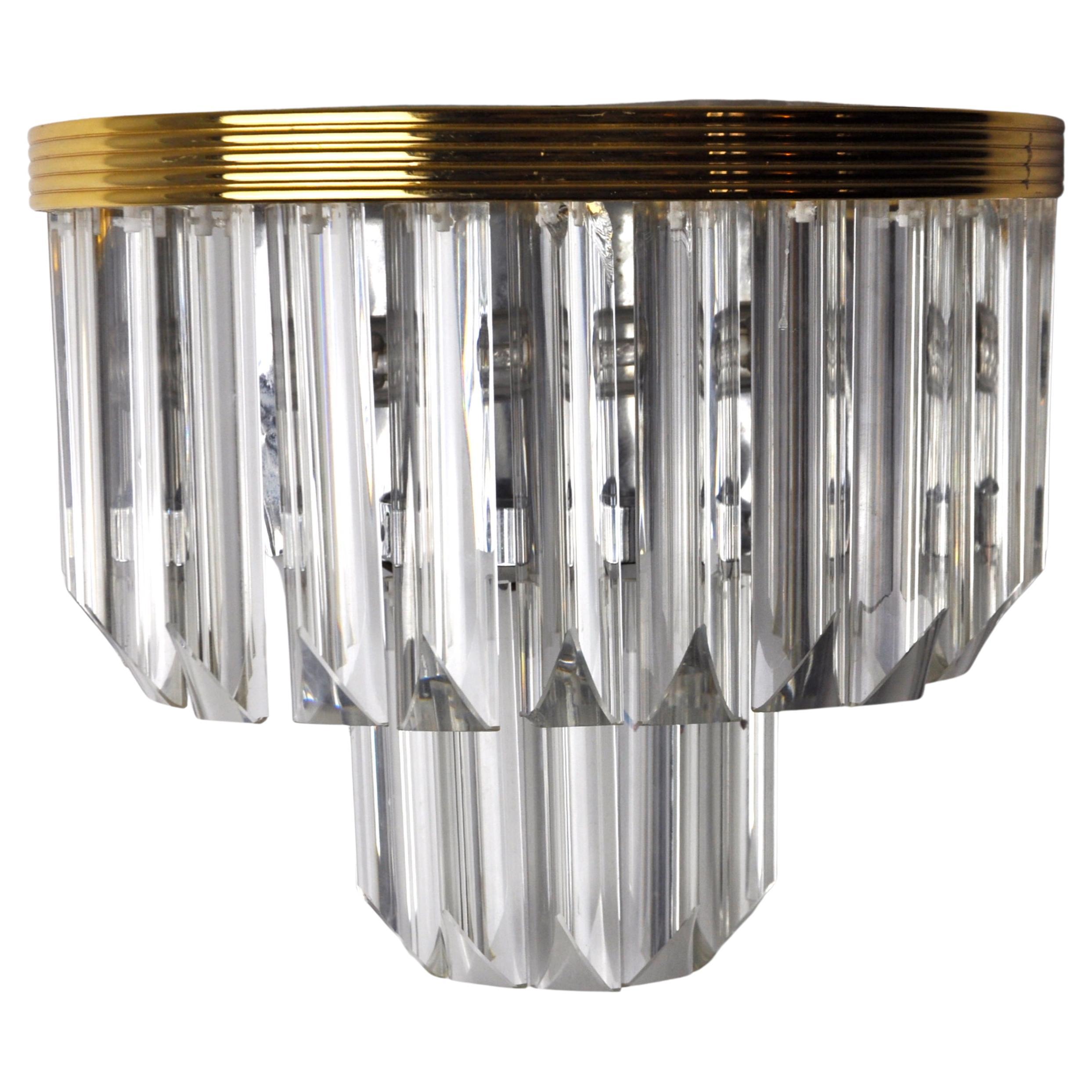 Lampada da parete italiana Hollywood Regency di Venini, 1970