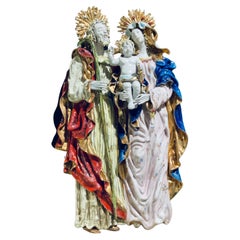 Italian Holy Family Terracotta Plaque
