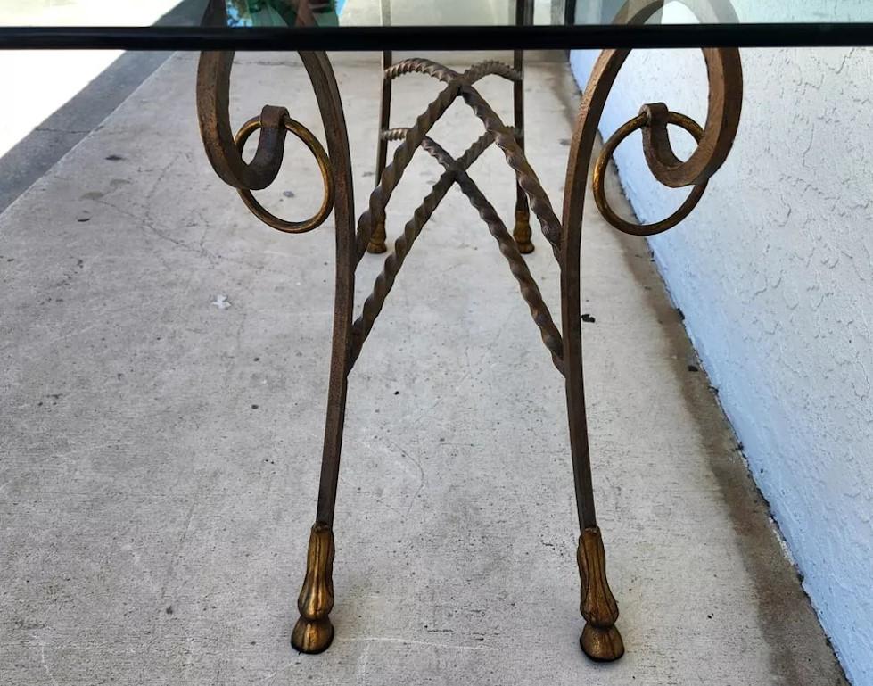 Italian Hoof Footed Iron Console Sofa Table For Sale 6
