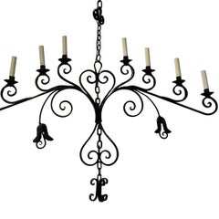 Italian Horizontal Iron Chandelier