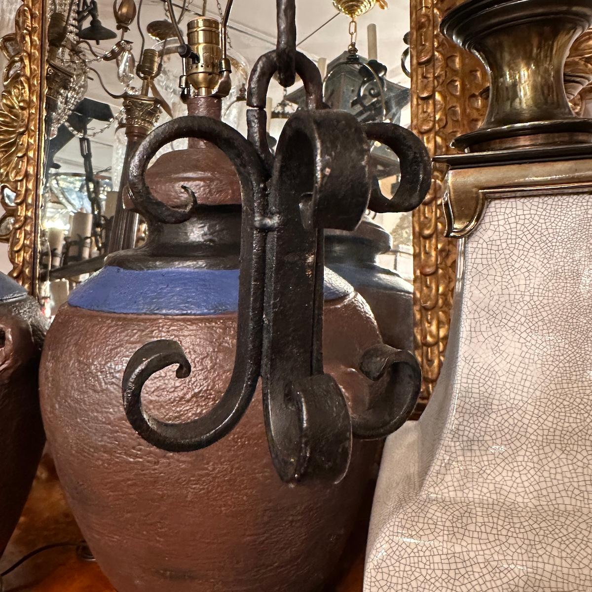 Italian Horizontal Iron Chandelier For Sale 3