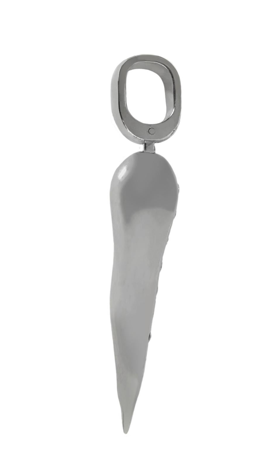 white gold italian horn